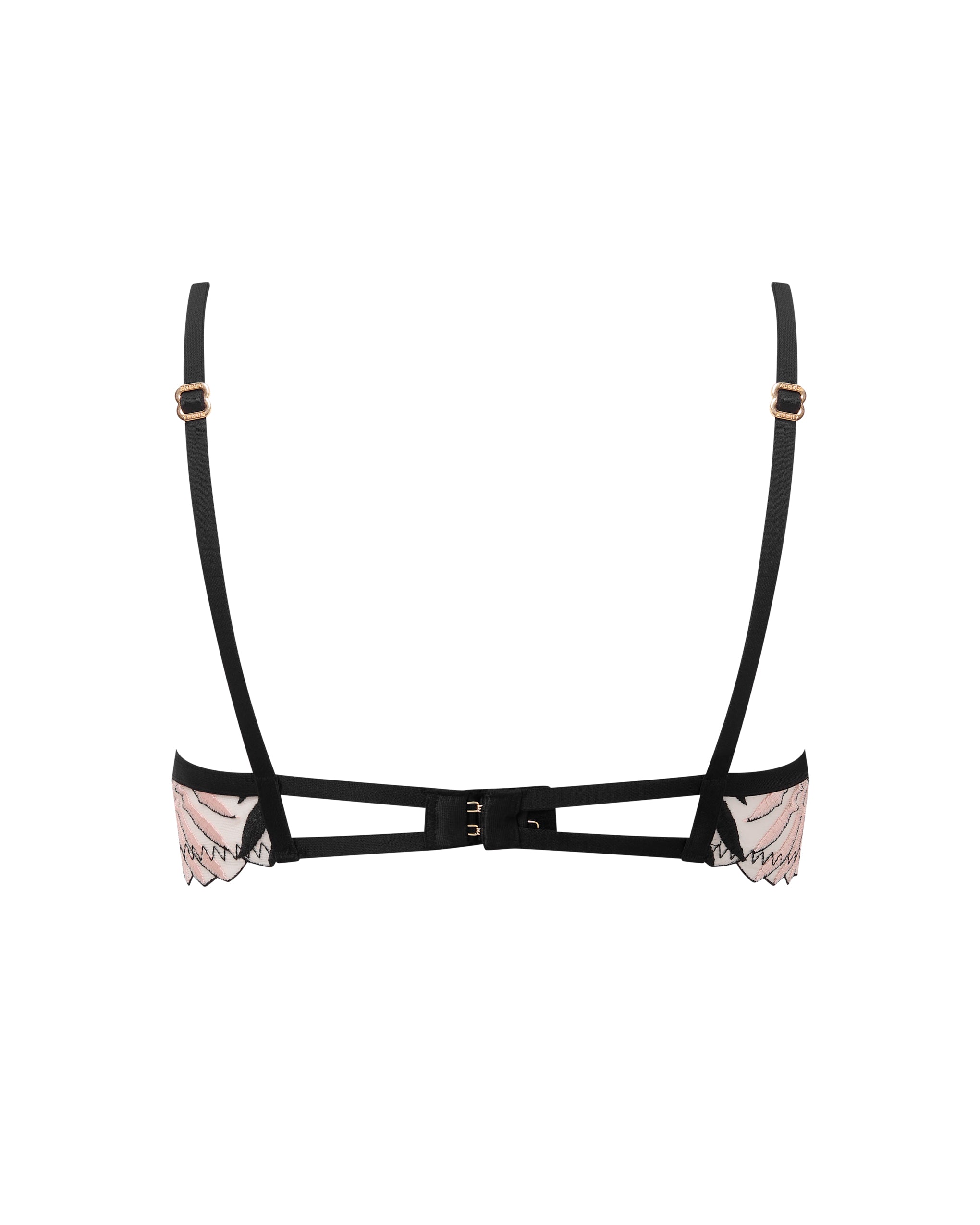 Katerine Embroidered Sheer Bra Black/Pearl、mySite、bengalsvssteelers
