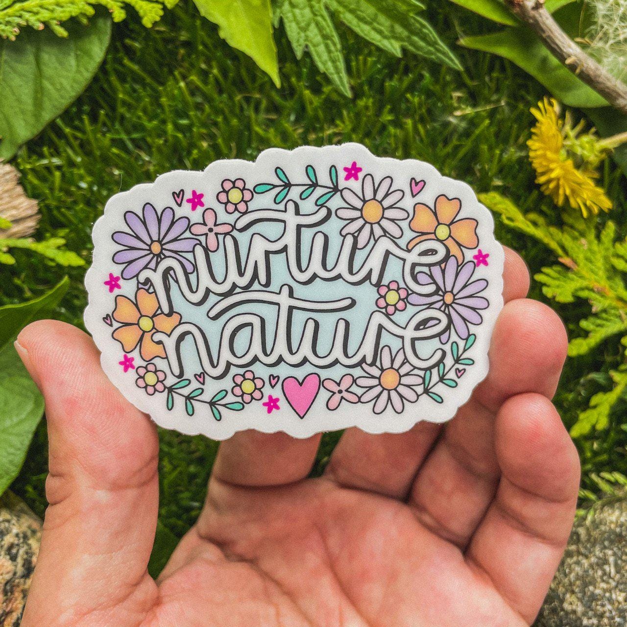  Nurture Nature Blue Floral Sticker、mySite、elrpsem3k