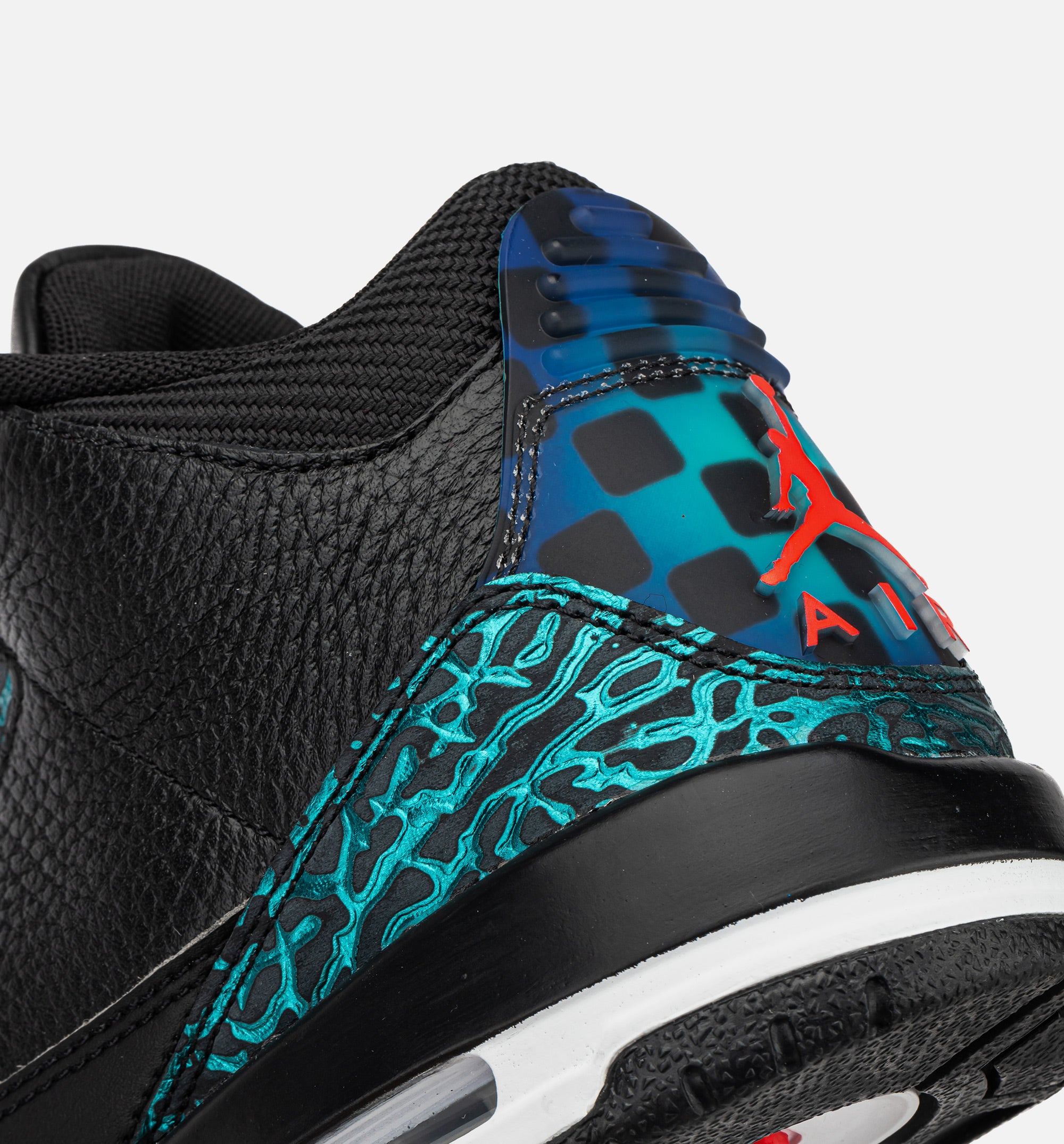 Air Jordan 3 Retro Black and Hyper Jade Grade School Lifestyle Shoe - Black/Siren Red/Hyper Jade/White、mySite、dreamappss