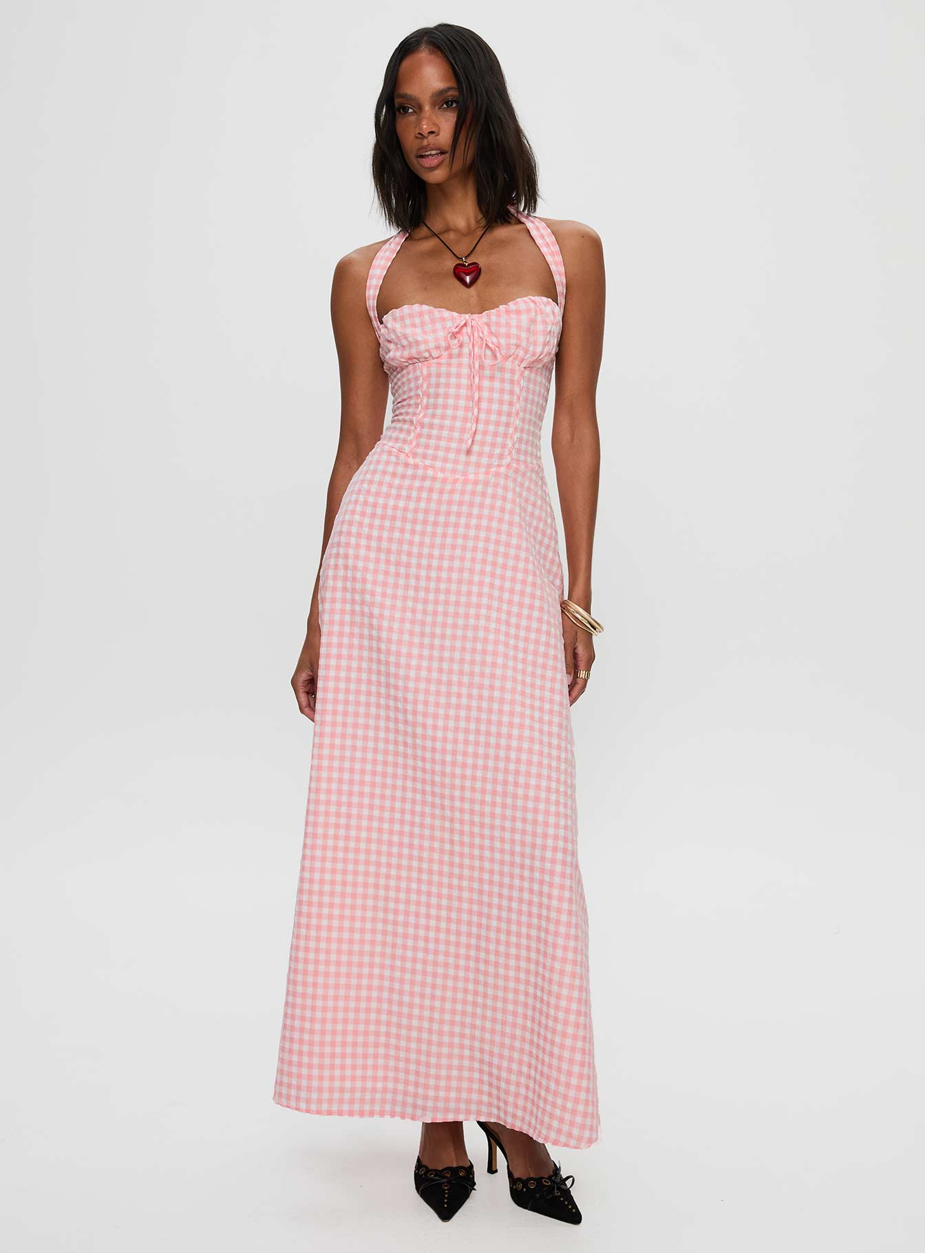 Lucky For You Halter Maxi Dress Multi、mySite、solidvoid