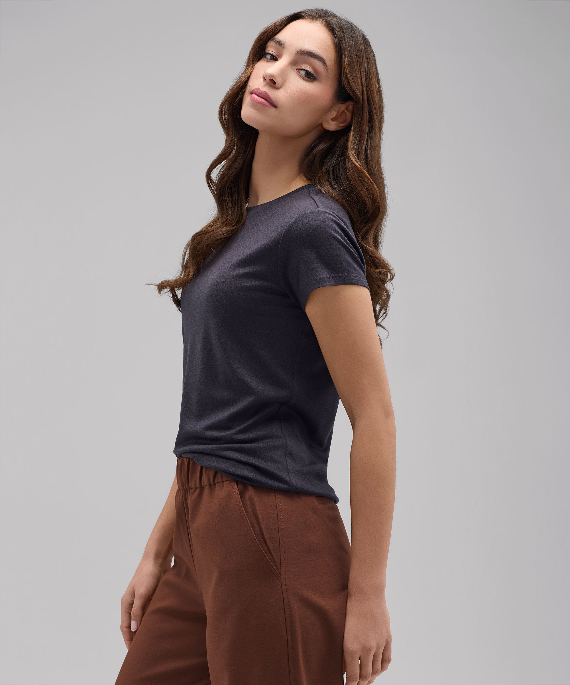 Women's Slim Merino Crew Neck T-Shirt、mySite、noshort
