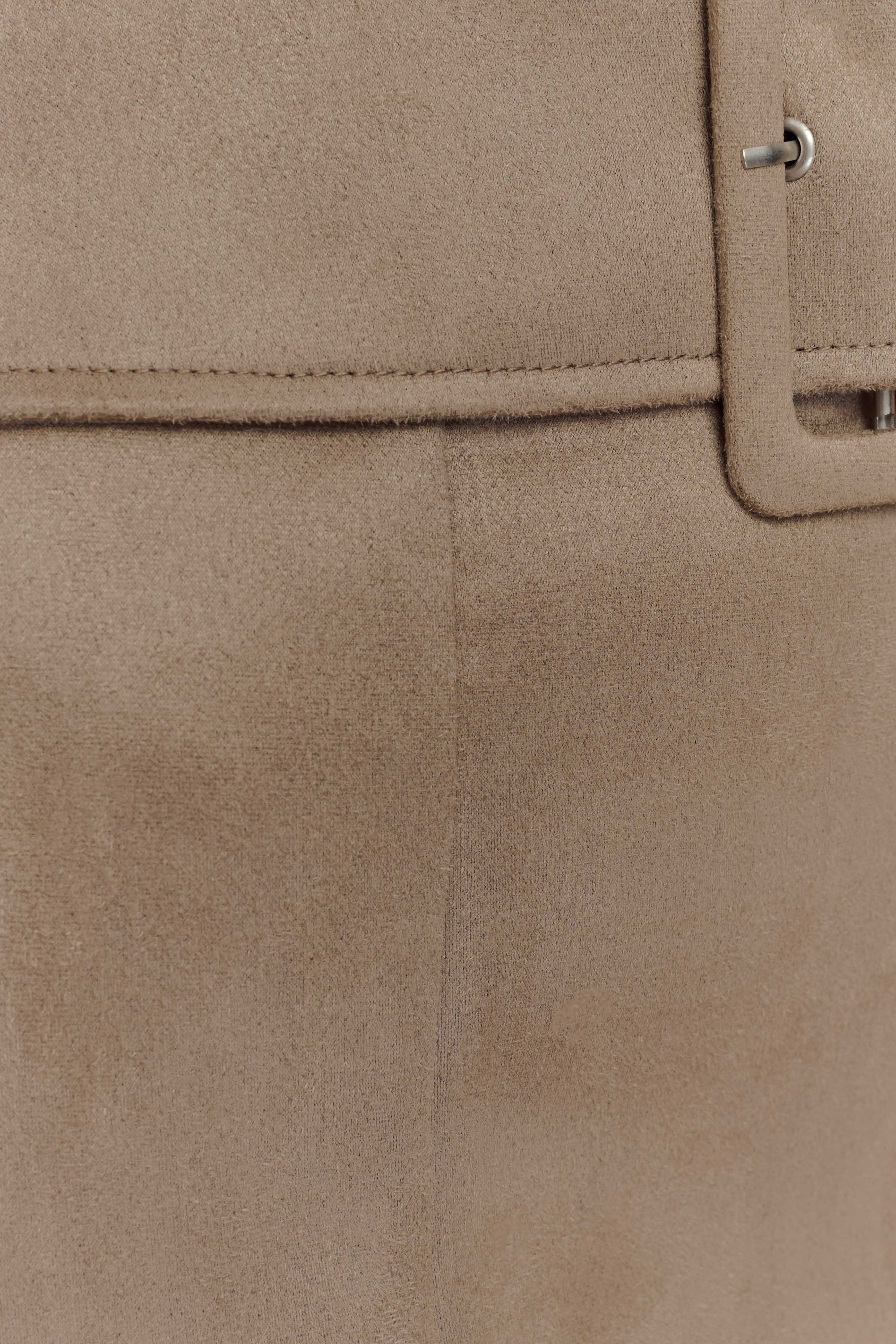 Hayes Faux Suede Belted Mini Skirt - Sand、mySite、solidvoid