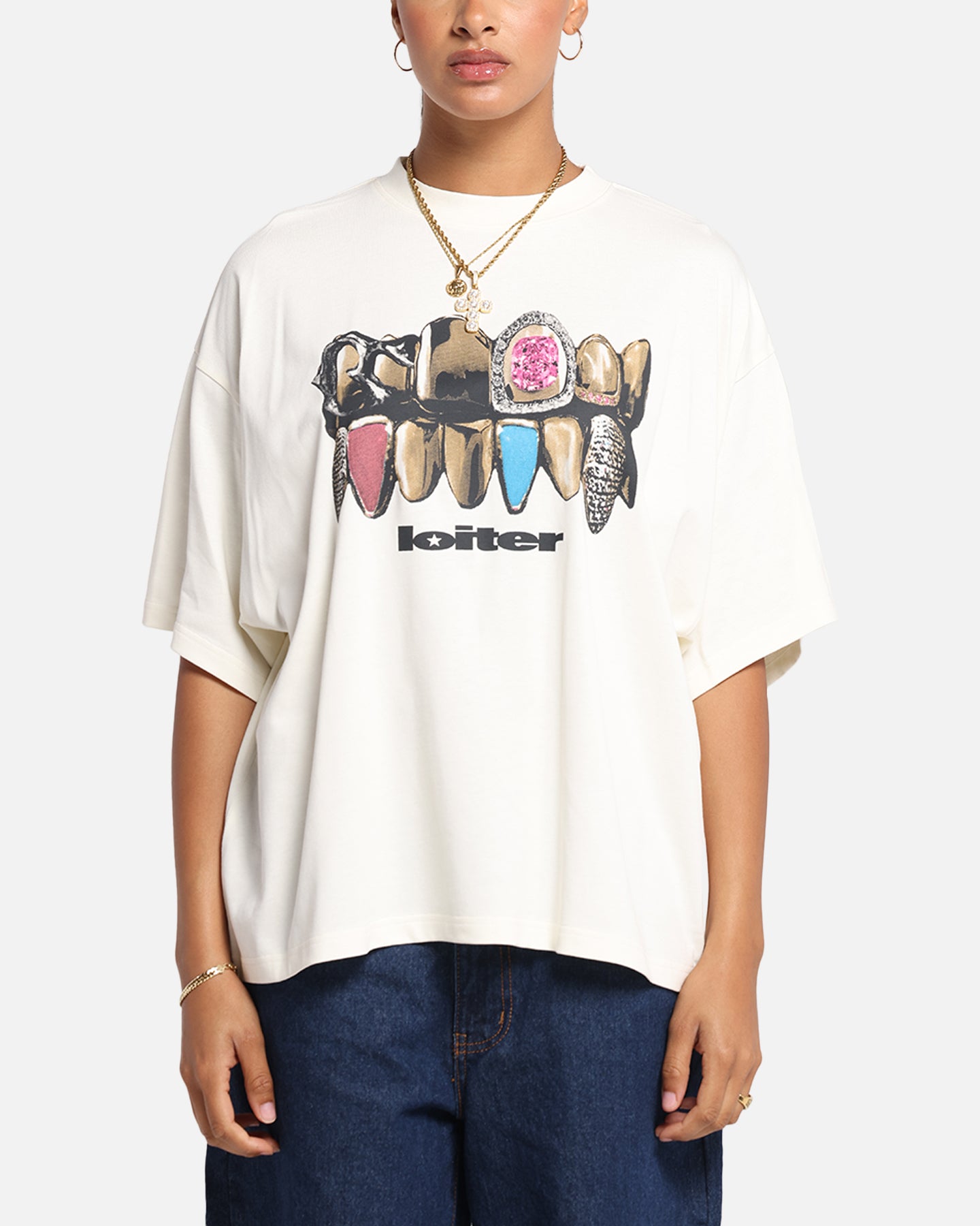 Loiter Grill Set T-Shirt Off White、mySite、zt4zffjzw