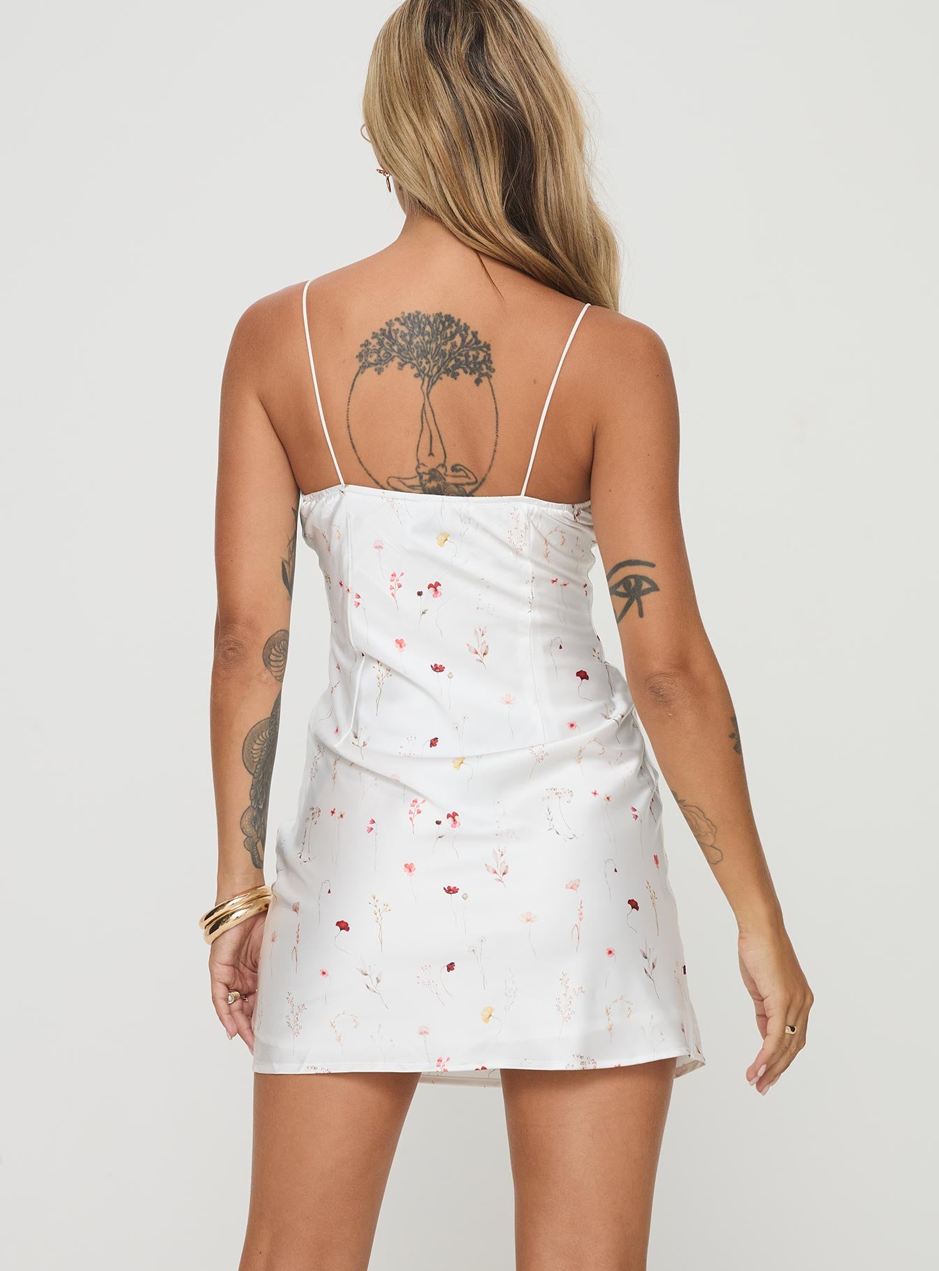 Snowbird Mini Dress White / Floral、mySite、solidvoid