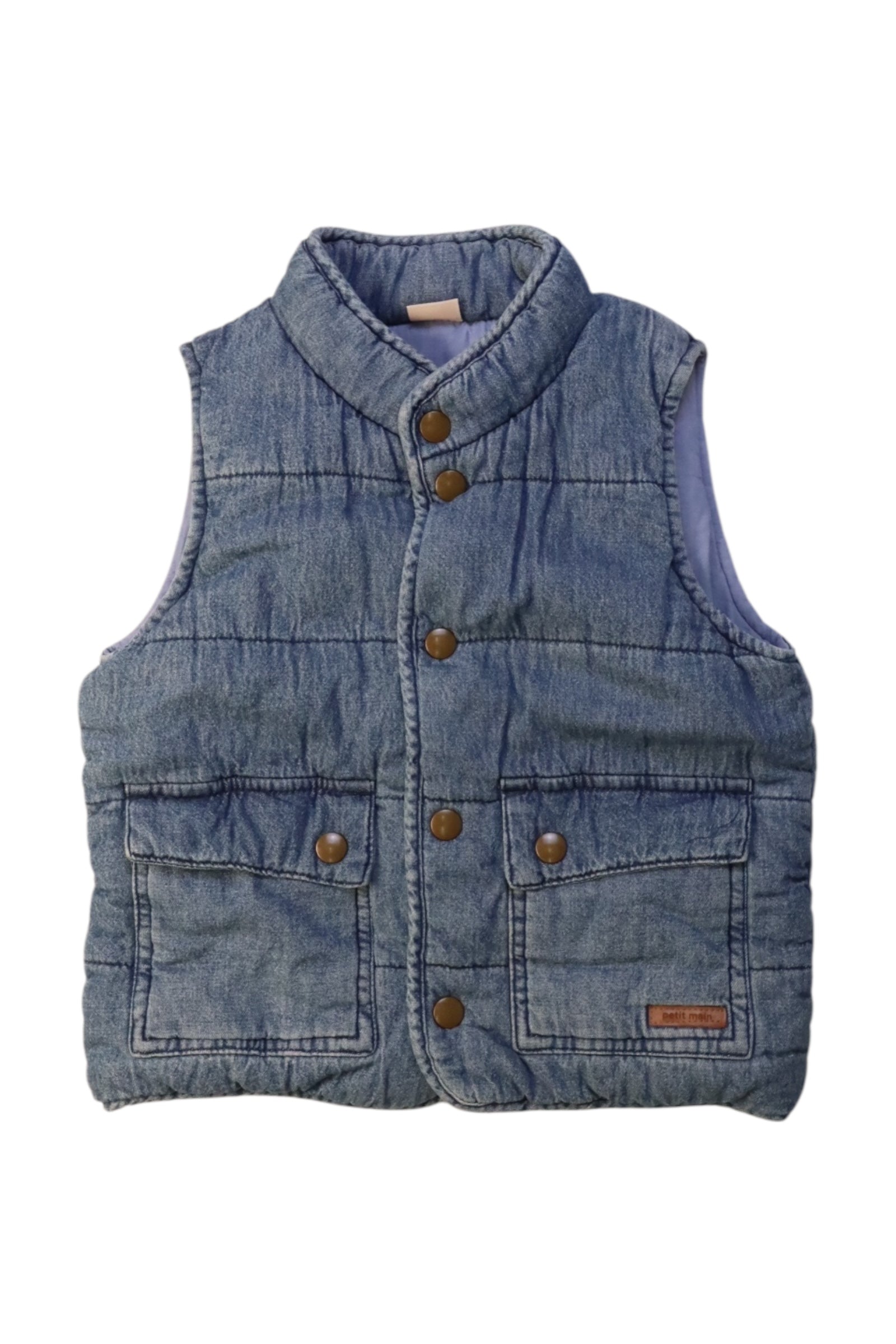 Petit Main Quilted Denim Vest 5T、mySite、g9winljtr