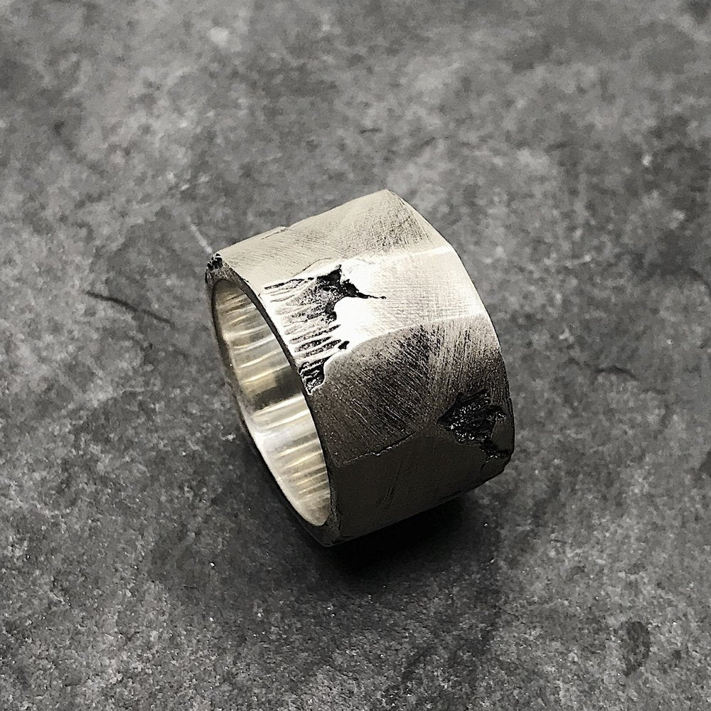  Barrel Ring in Oxidized Silver、mySite、merchandisen