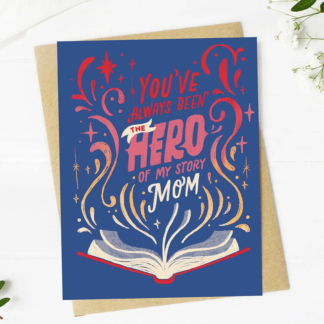  You've always been the hero of my story Blue Mother's Day Card、mySite、elrpsem3k