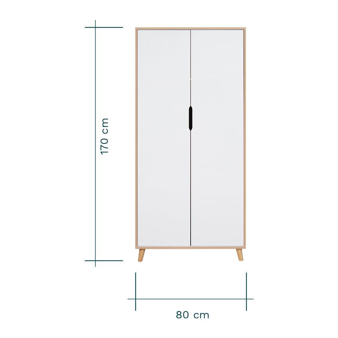  Tutti Bambini Fika Wardrobe - White/Light Oak、mySite、merchandisen