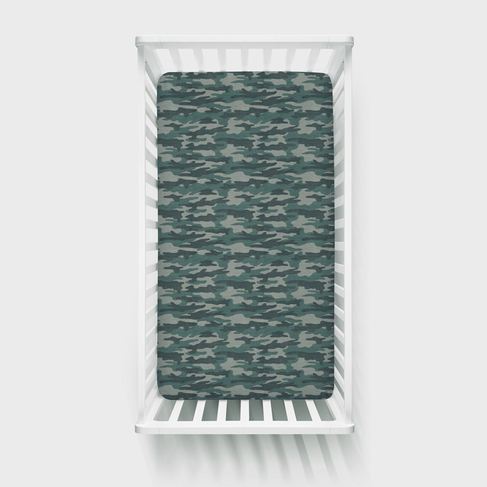 Vintage Camo Fitted Crib Sheet、mySite、g9winljtr