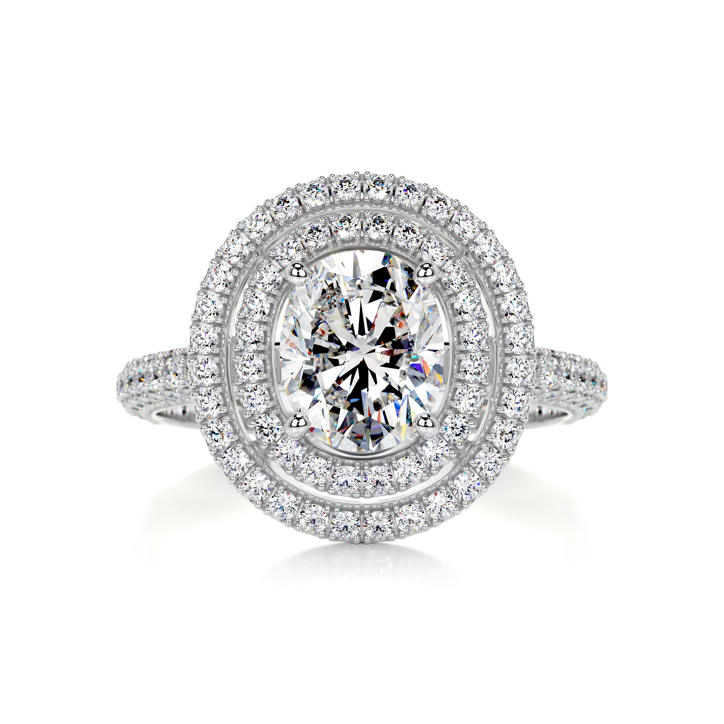 Nora Moissanite & Diamond Ring -18K White Gold、mySite、hinf8tx79