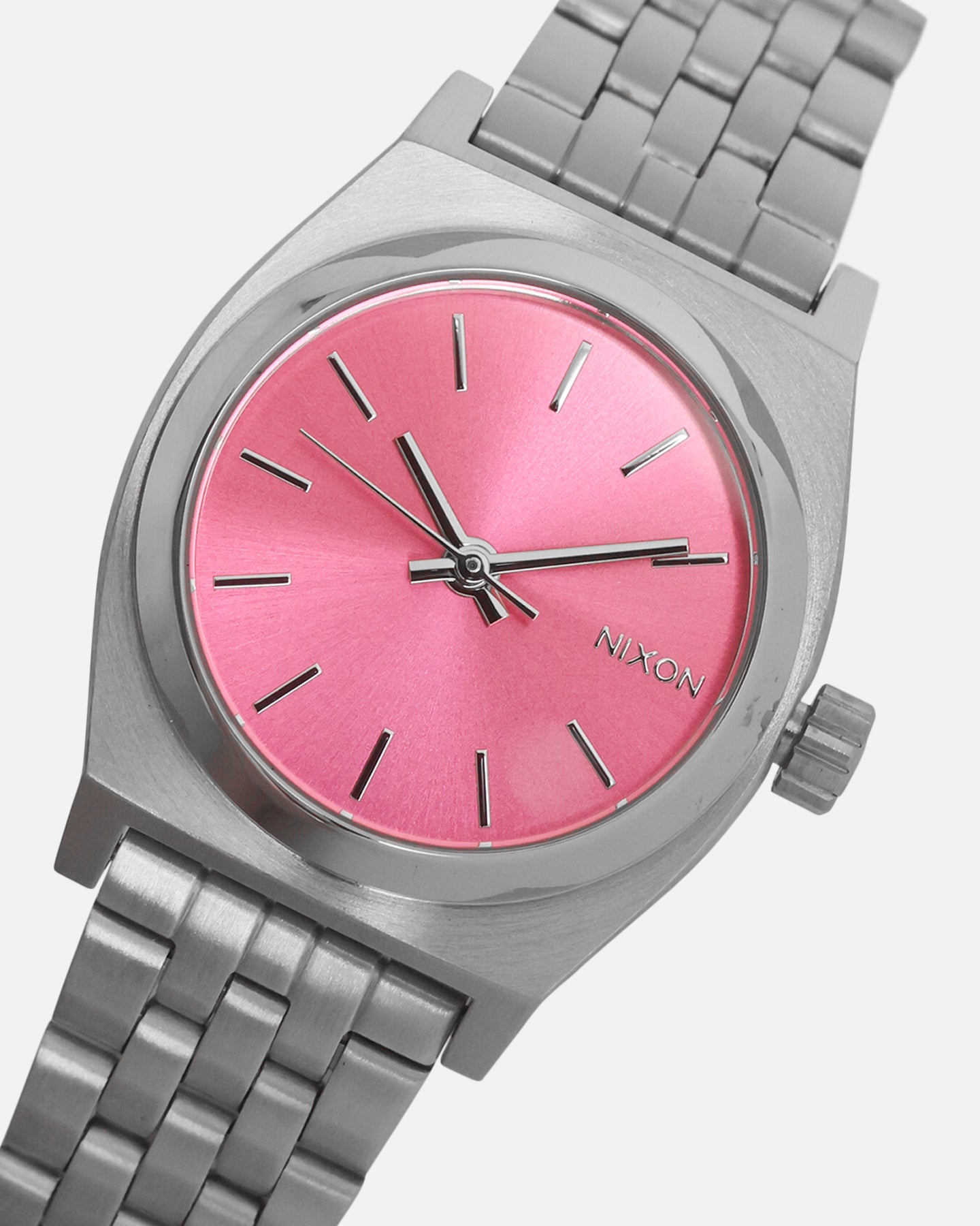 Nixon Women's Small Time Teller Silver/Pink、mySite、zt4zffjzw