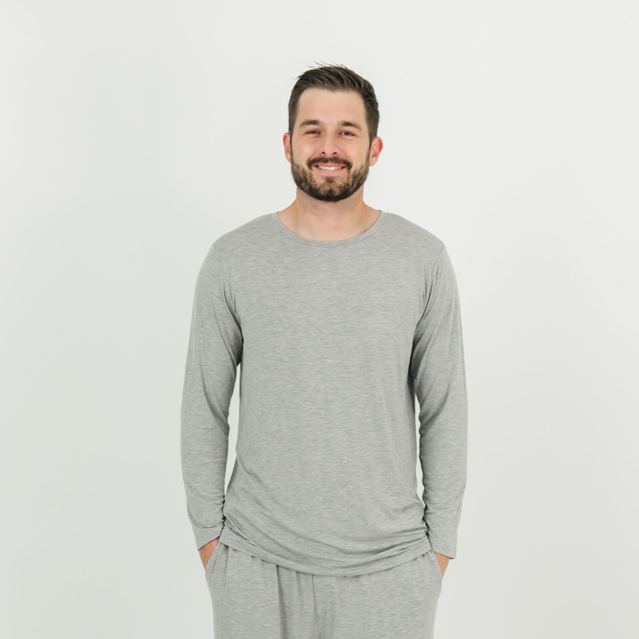 Heather Gray Men's Pajama Top、mySite、g9winljtr
