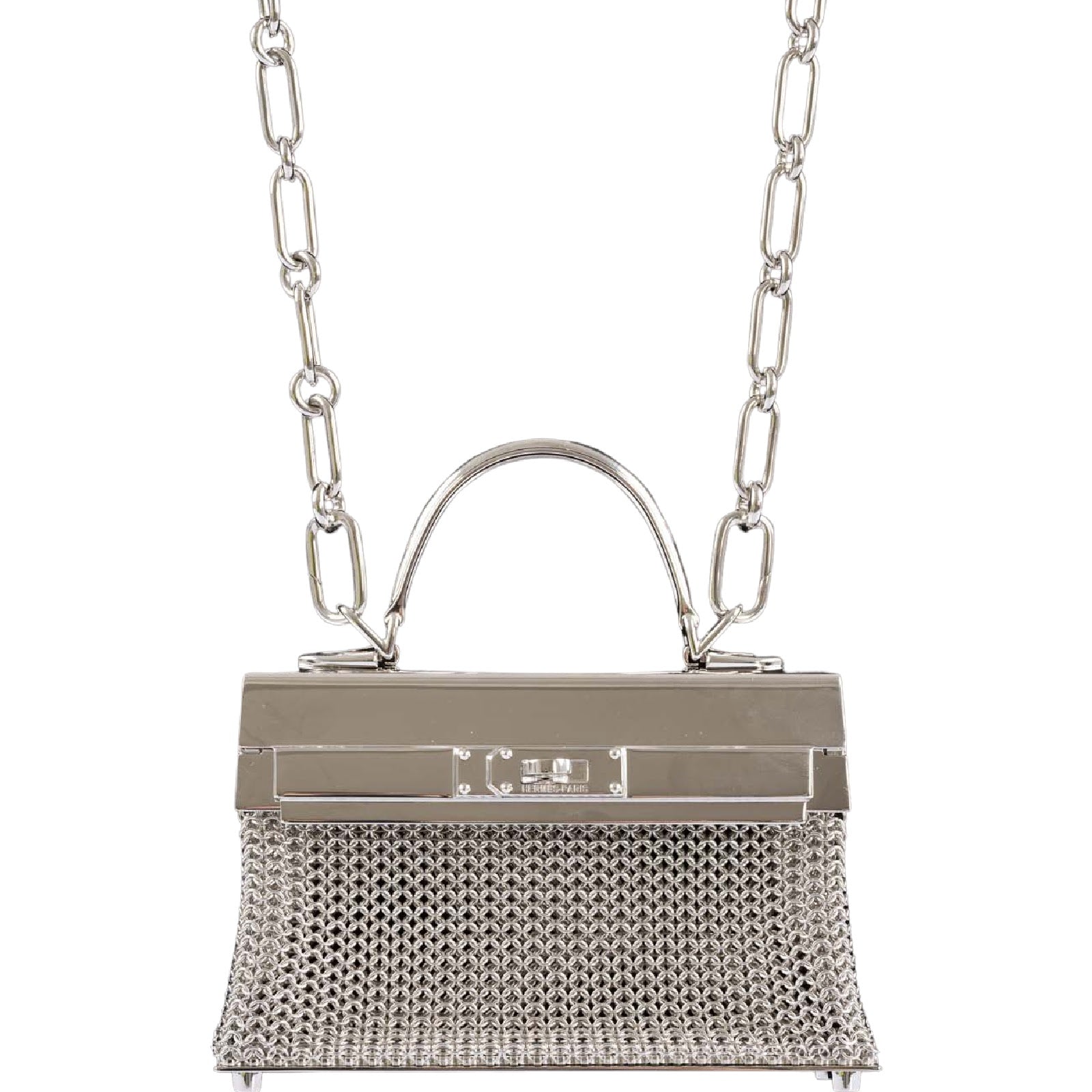 Hermès Kelly Sterling Silver Sac Bijou Chaine Bag、mySite、garminoutage.com