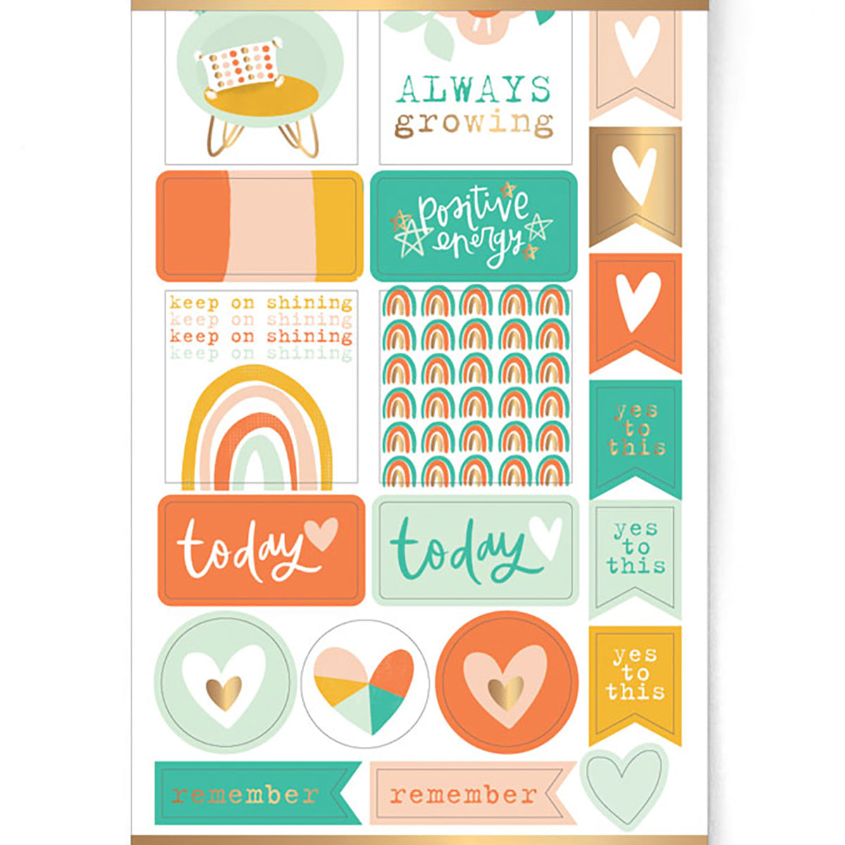  Mandy Ford Boho Rainbow Planner Stickers、mySite、ghnorth