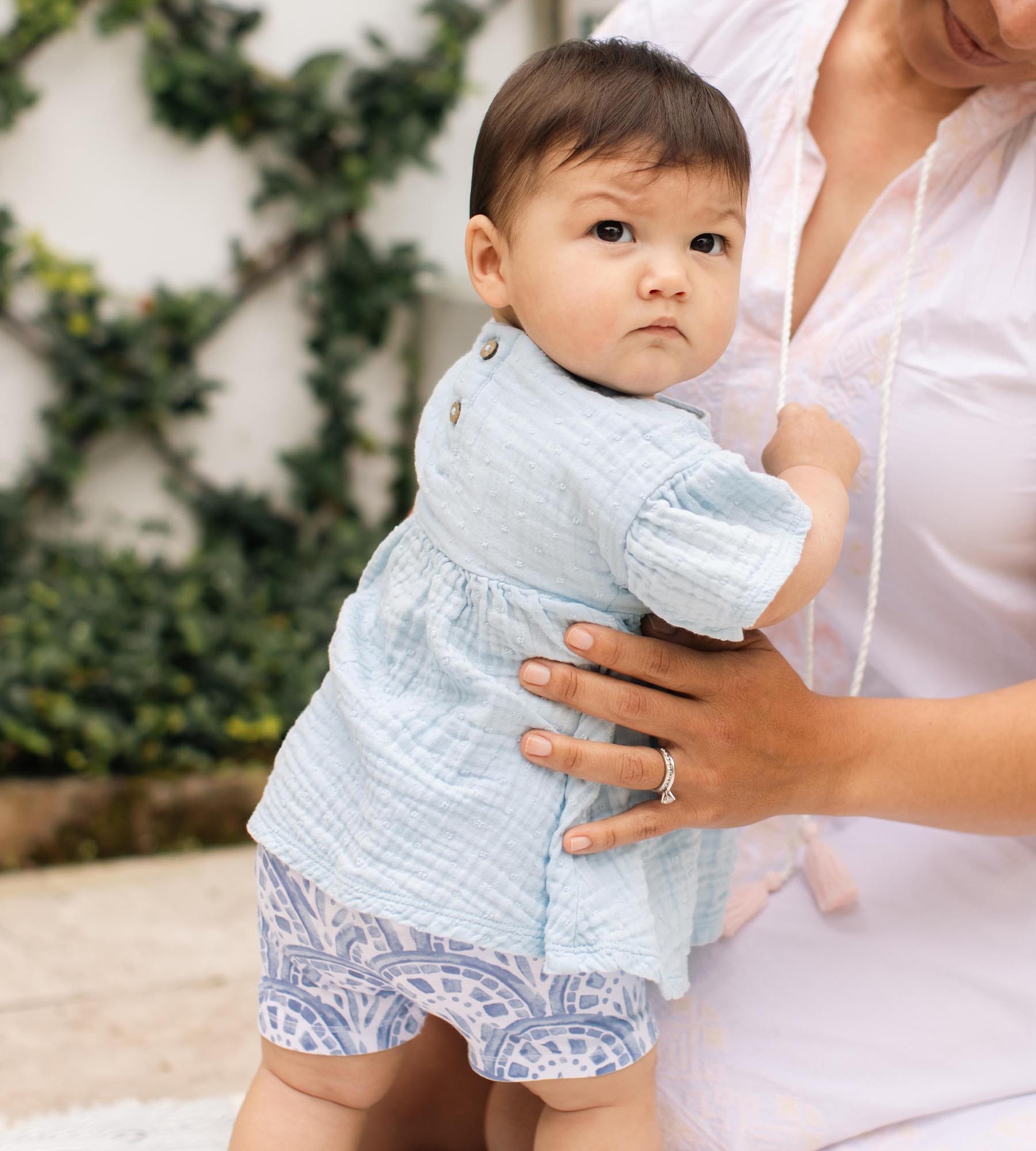 Dotted Muslin Organic Cotton Girl Top & Shorts Set、mySite、g9winljtr