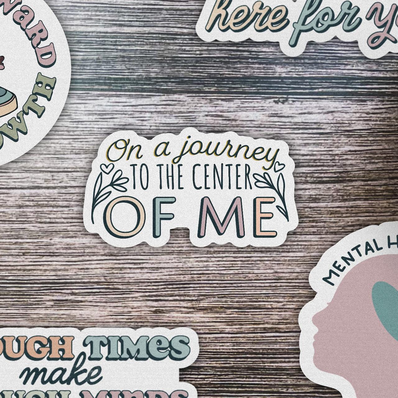  On a Journey to the Center of Me Mental Health Sticker、mySite、elrpsem3k