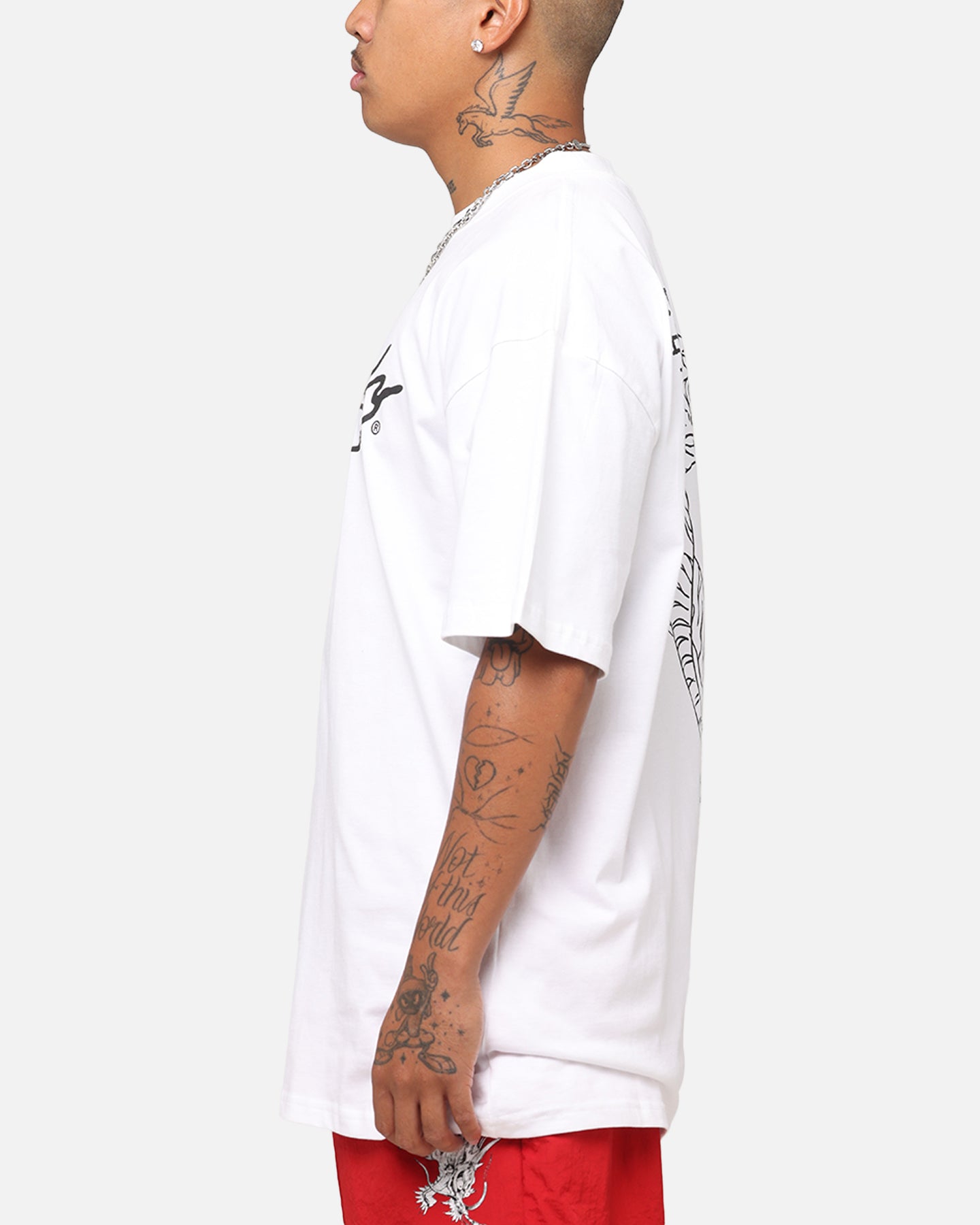 Ed Hardy Tiger Stamp T-Shirt White、mySite、zt4zffjzw
