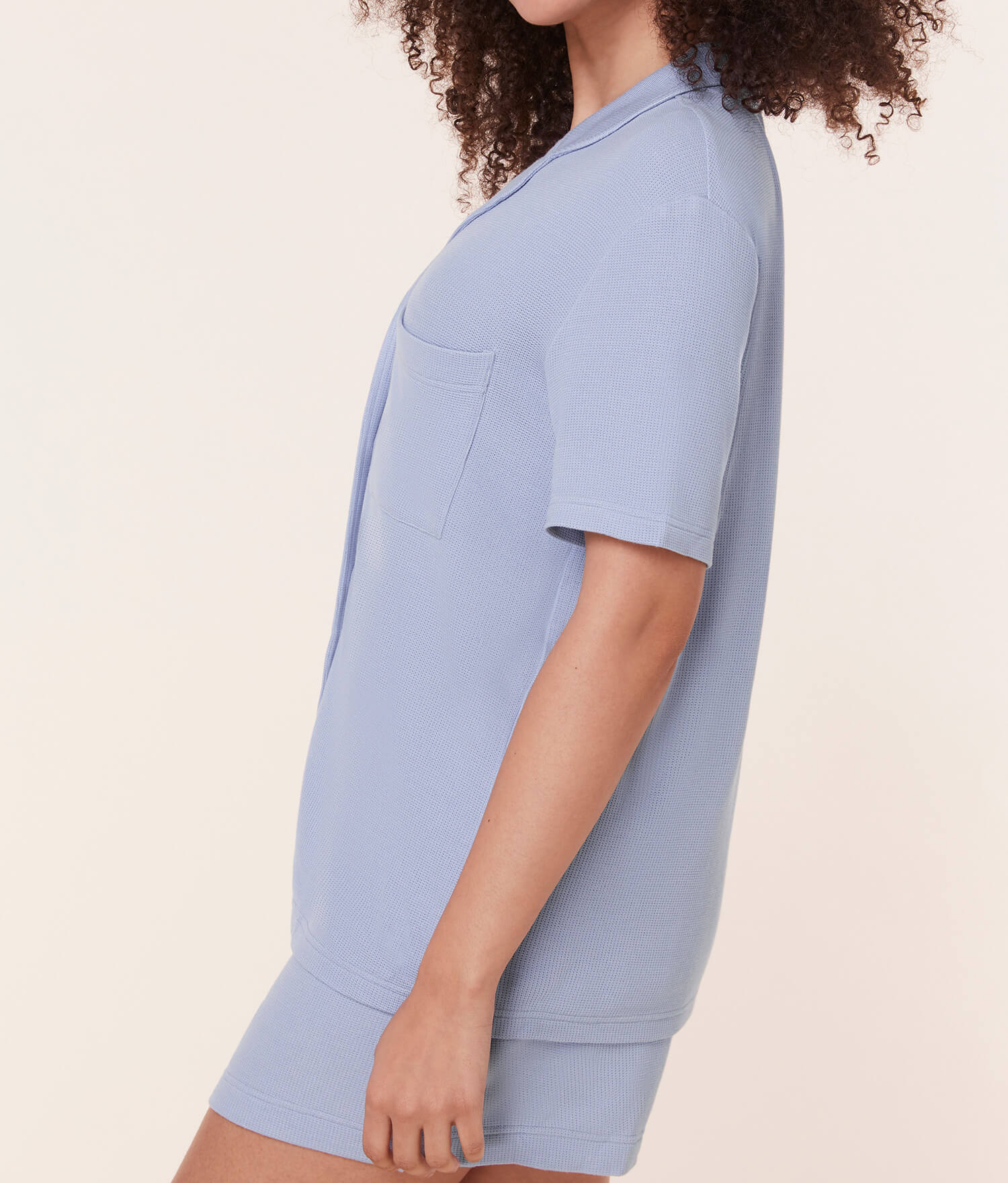  The Short Sleeve Button Up - Waffle - Lilac、mySite、ashleygrahame