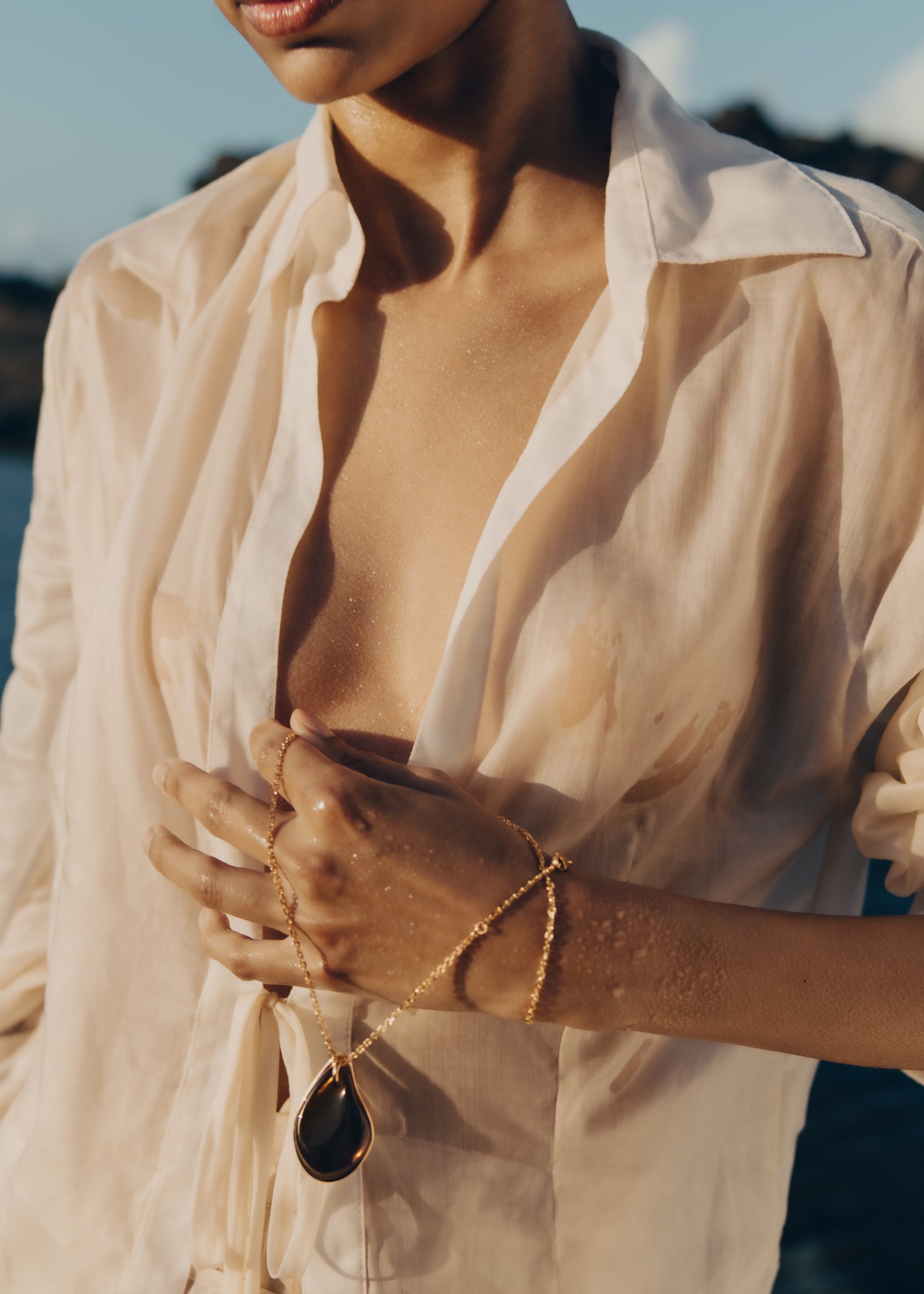 Pendentif Na茅 - Verre fum茅、mySite、camillekostekn