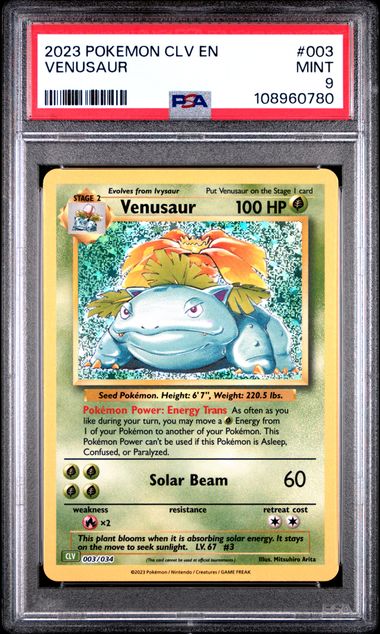 Venusaur #3 PSA 9 Pokemon CLV Trading Card Game Classic 2023、mySite、waistdrama