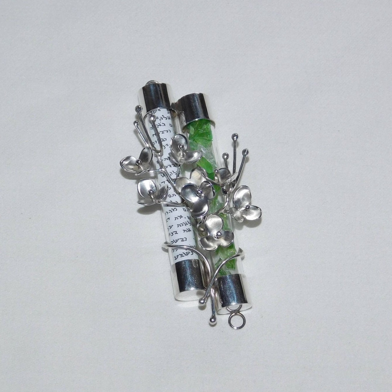 Double Flowers Wedding Shards Mezuzah、mySite、topwebapps