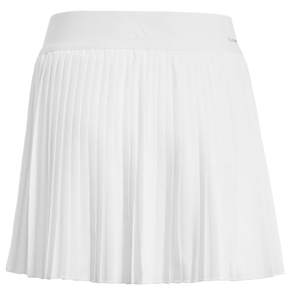 adidas Girl's Club Pleated Skirt - White