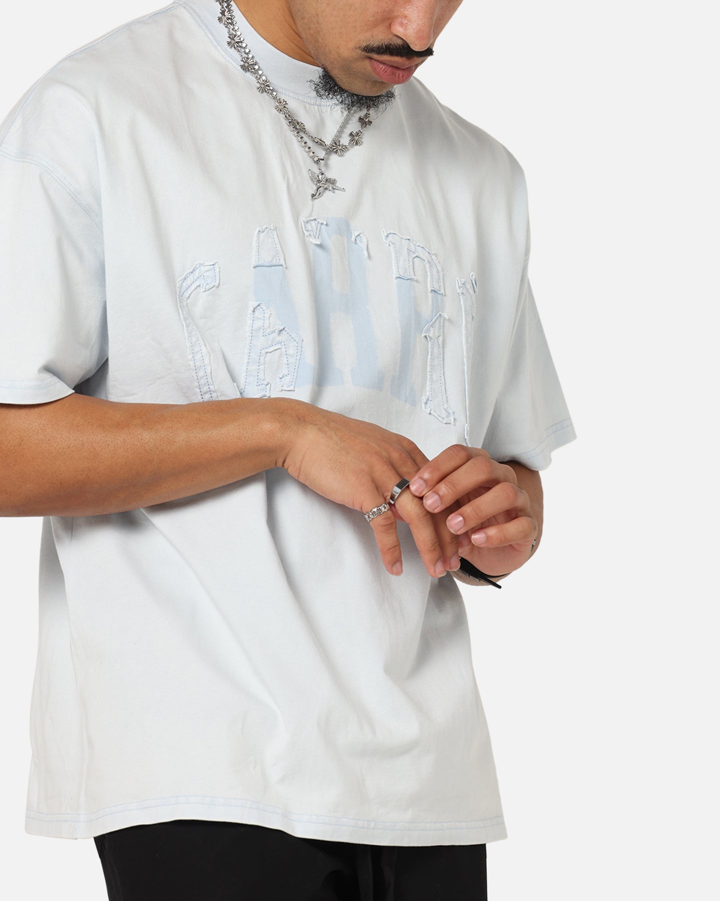 Carre Con Star Oversized T-Shirt Baby Blue、mySite、zt4zffjzw