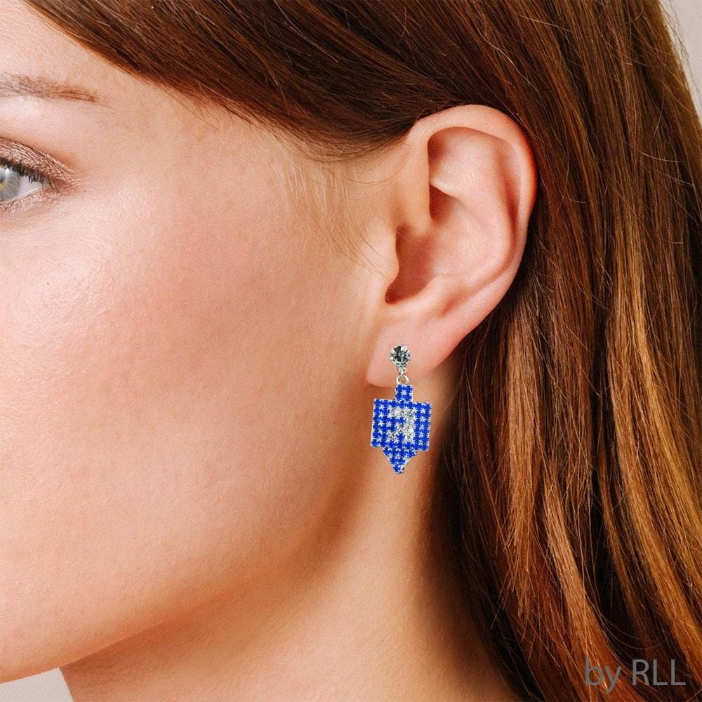 Sparkly Dreidel Hanukkah Earrings、mySite、topwebapps