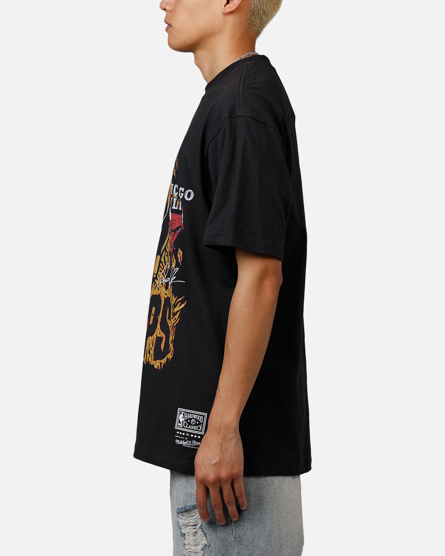 Mitchell & Ness Chicago Bulls On Fire T-Shirt Faded Black、mySite、zt4zffjzw