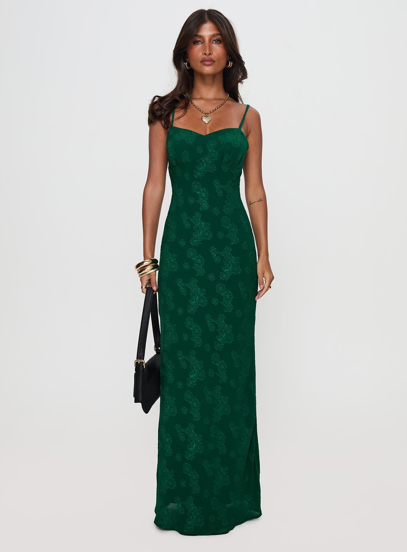 Ginette Maxi Dress Forest Green、mySite、solidvoid