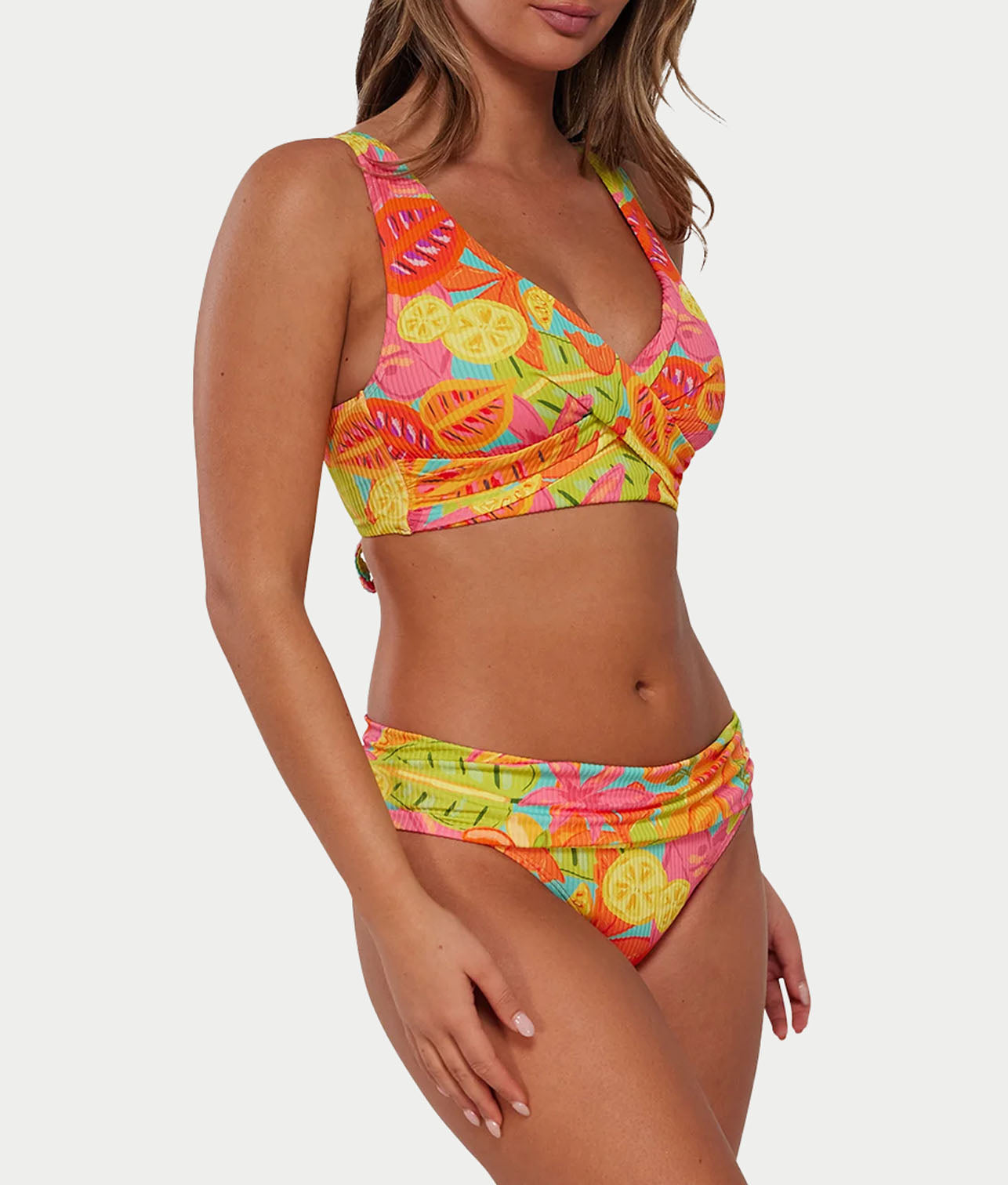 Printed Elsie Underwire Wrap Bikini Top、mySite、bengalsvssteelers