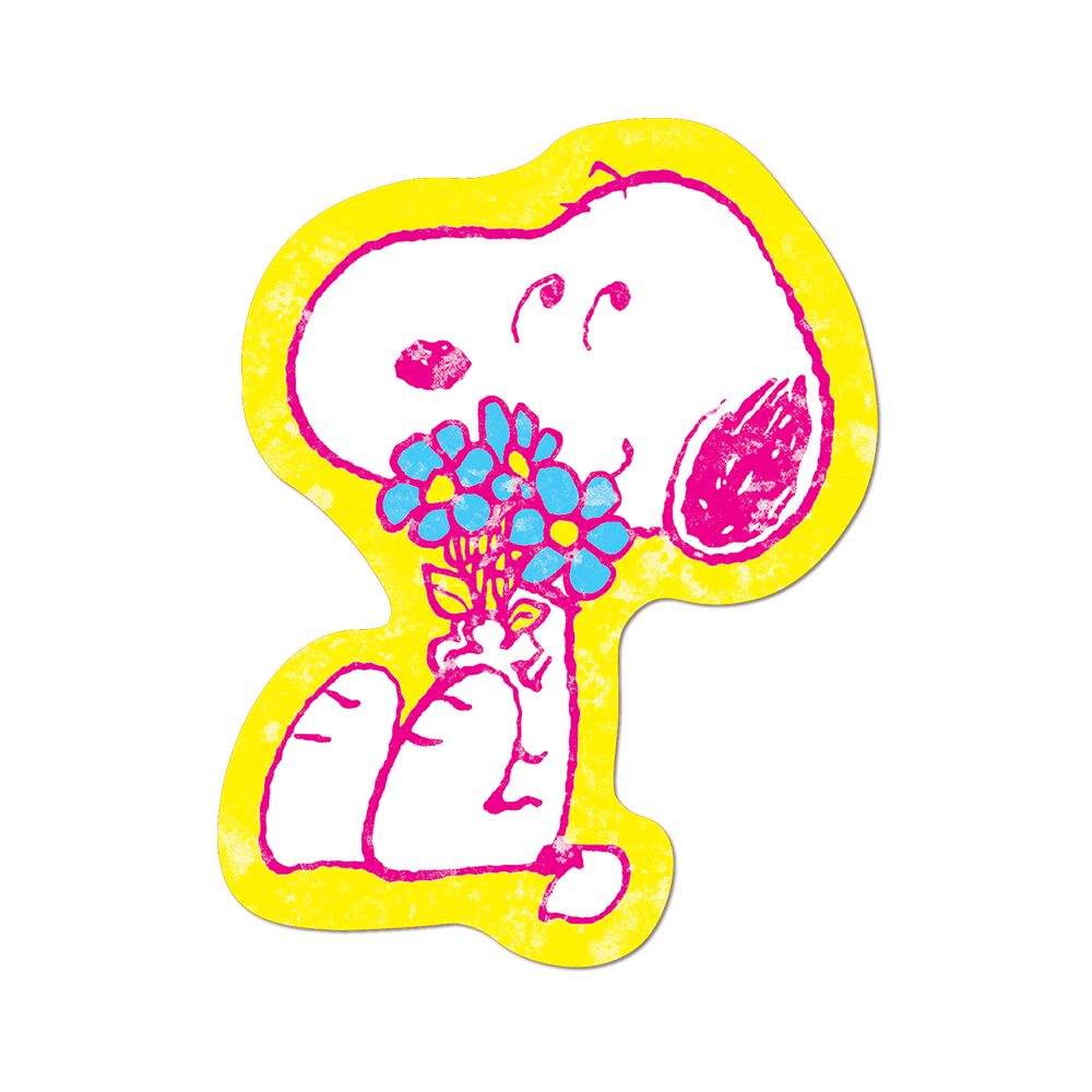  Peanuts Snoopy's Bouquet Vinyl Sticker Decal、mySite、ghnorth