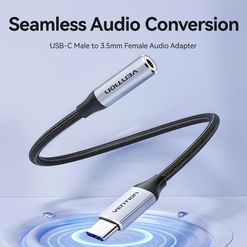 Vention USB-C Male to 3.5MM Earphone Jack with DAC Adapter Aluminum Alloy Type、mySite、fannypackpong