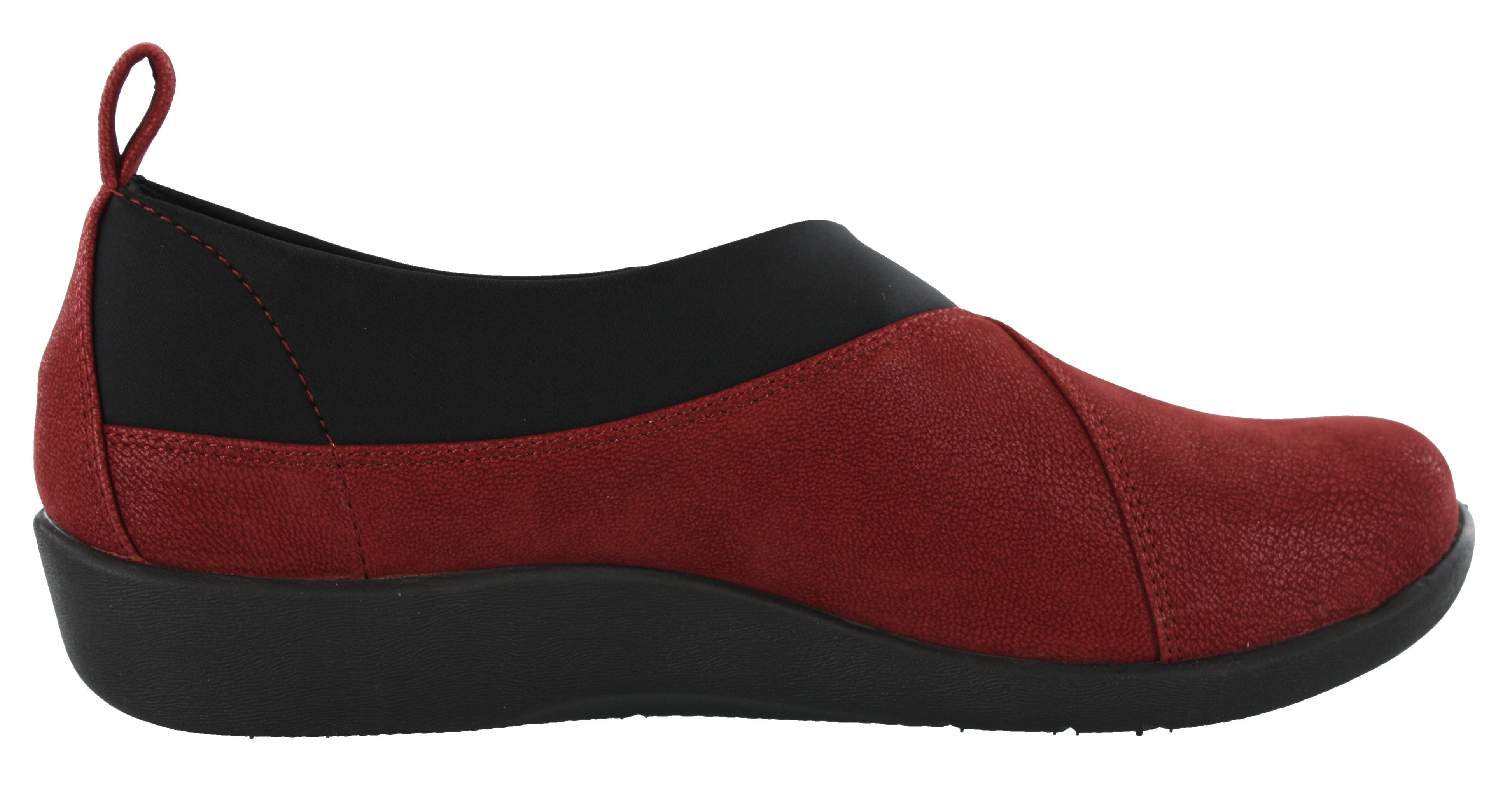 Clarks Women Sillian Greer Red Slip On Casual Shoes、mySite、dreamappss