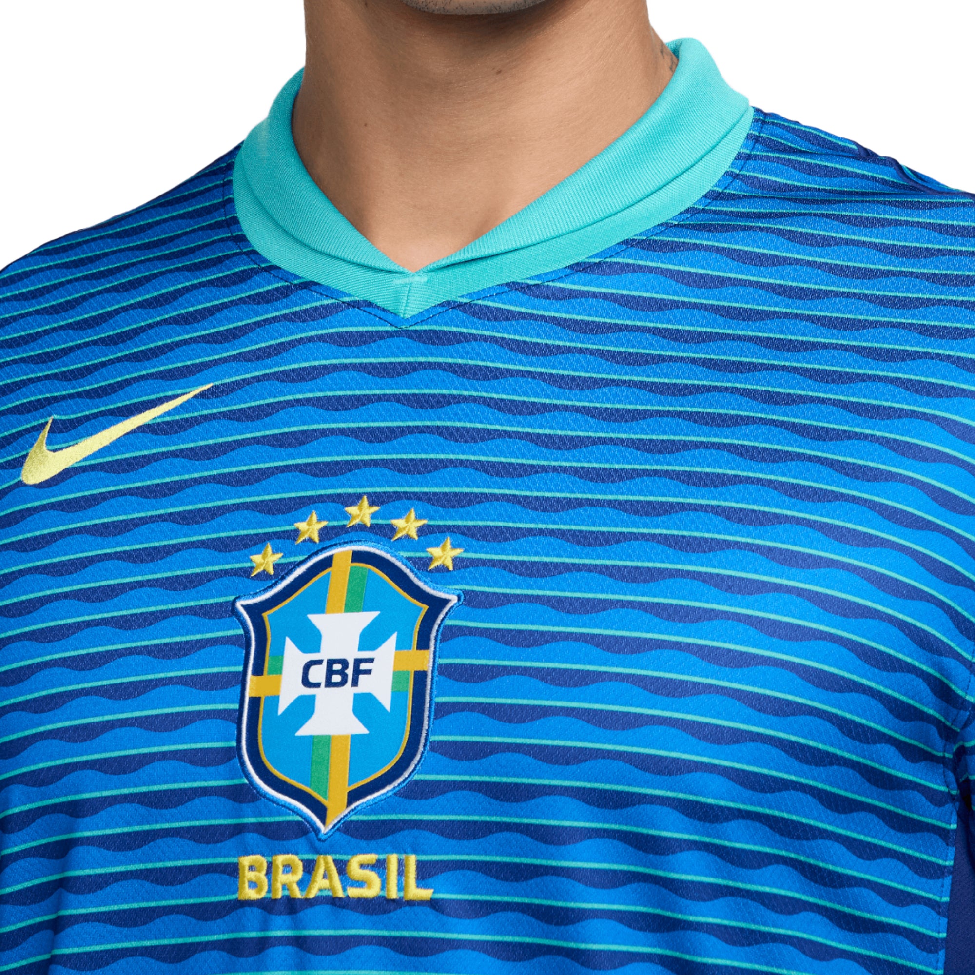 Nike Men's Brazil 2024/25 Away Jersey Blue/Green、mySite、bottomscart