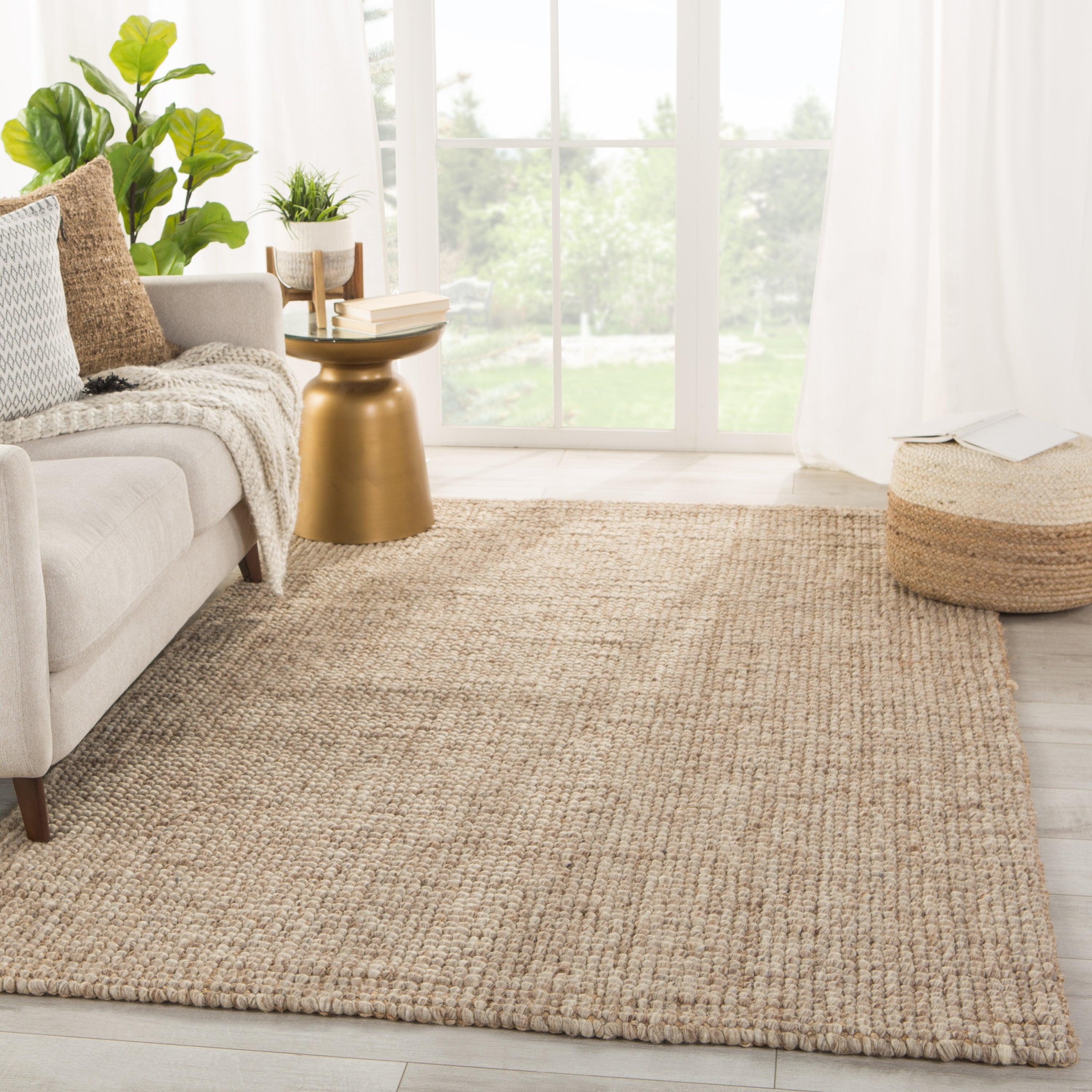 Oceana Natural Solid Light Gray Tan Area Rug、mySite、gigharbornorthrealestate