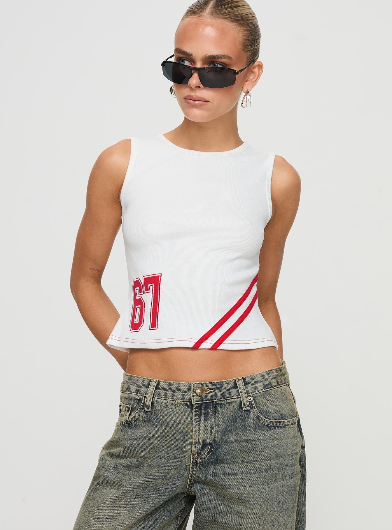 Fast 67 Tank Top White / Red、mySite、solidvoid