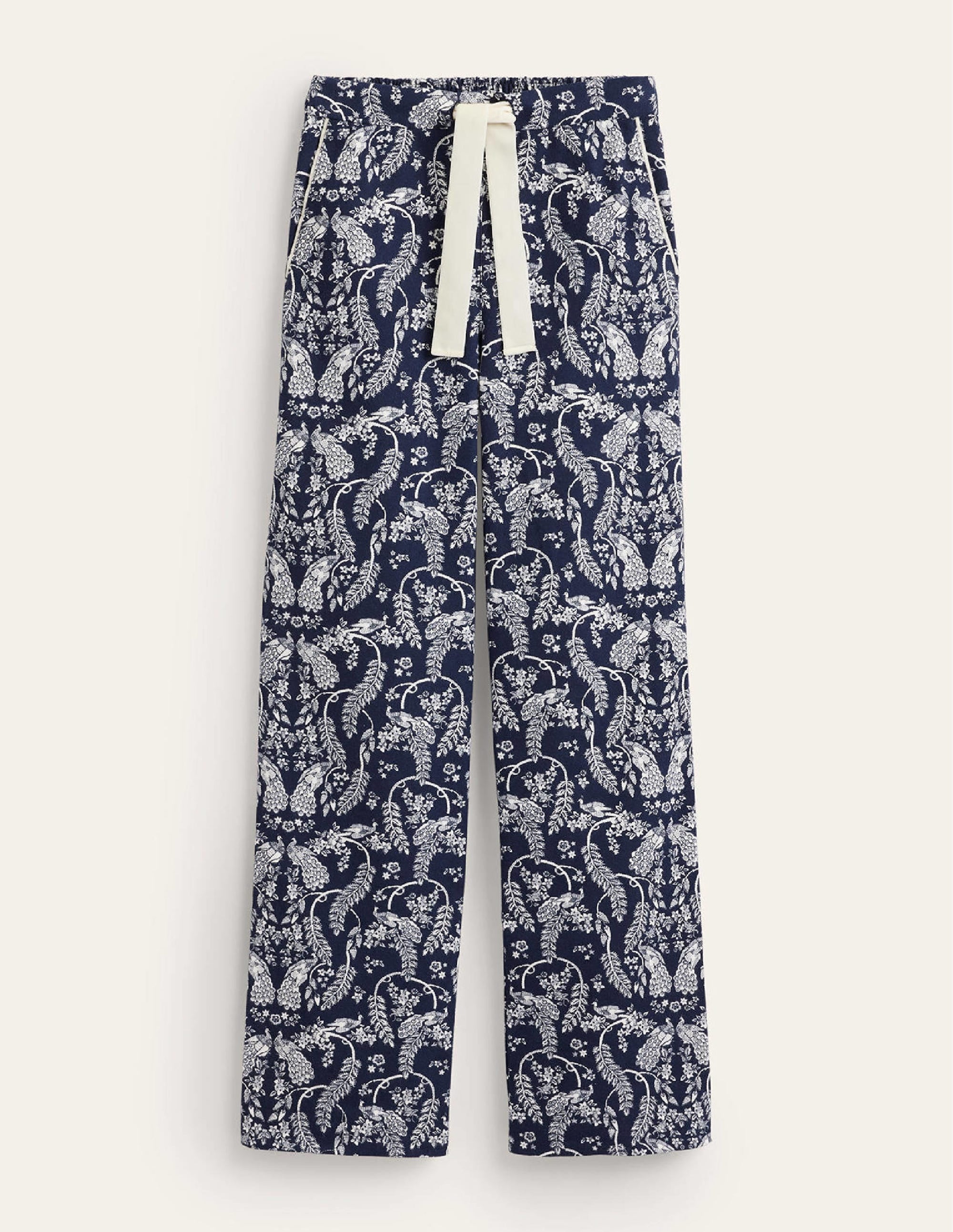  Brushed Cotton Pajama Pants-French Navy, Peacock、mySite、ashleygrahame