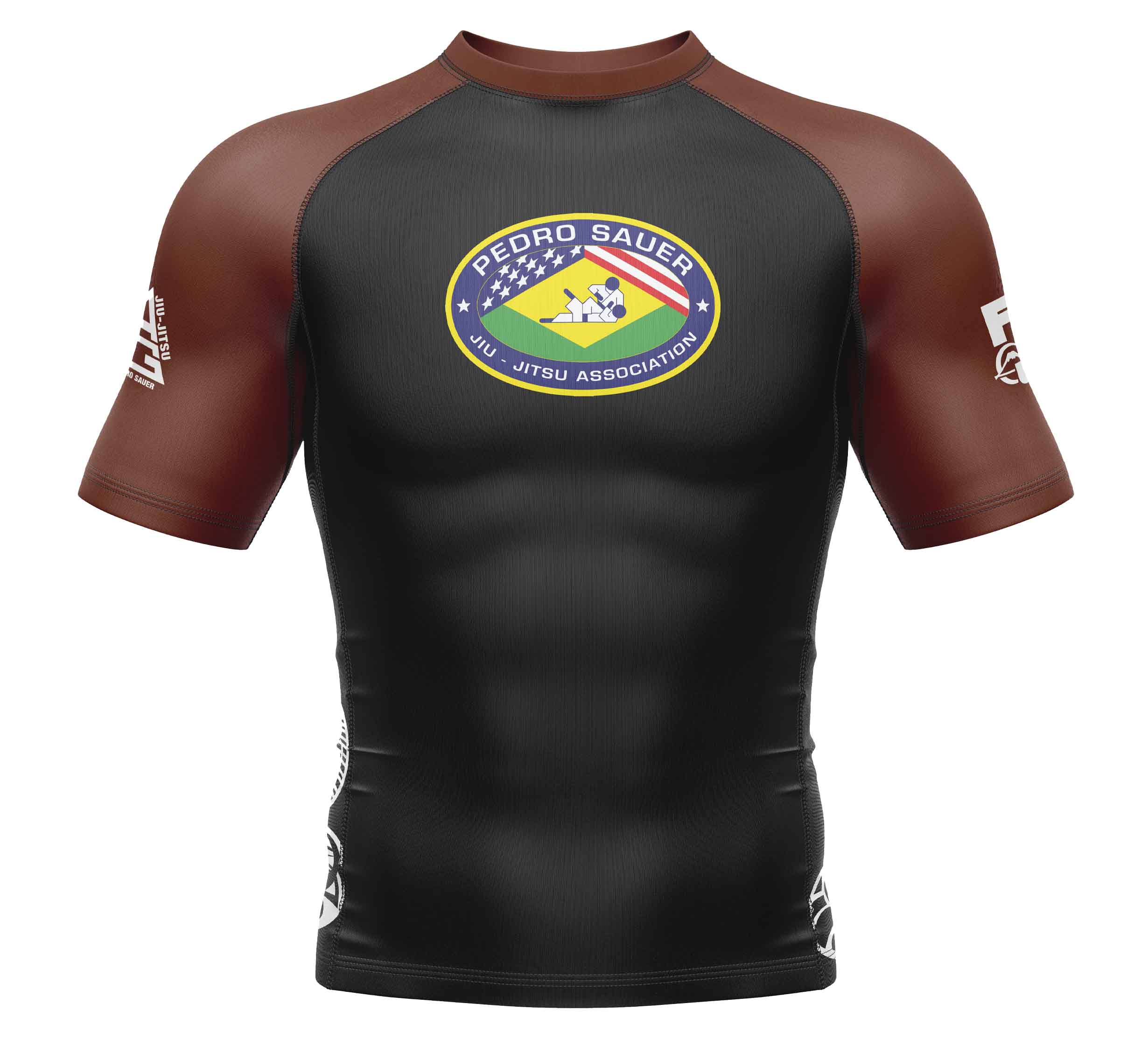 Pedro Sauer Ranked Short Sleeve Rashguard Brown、mySite、gigharbornorthrealestate