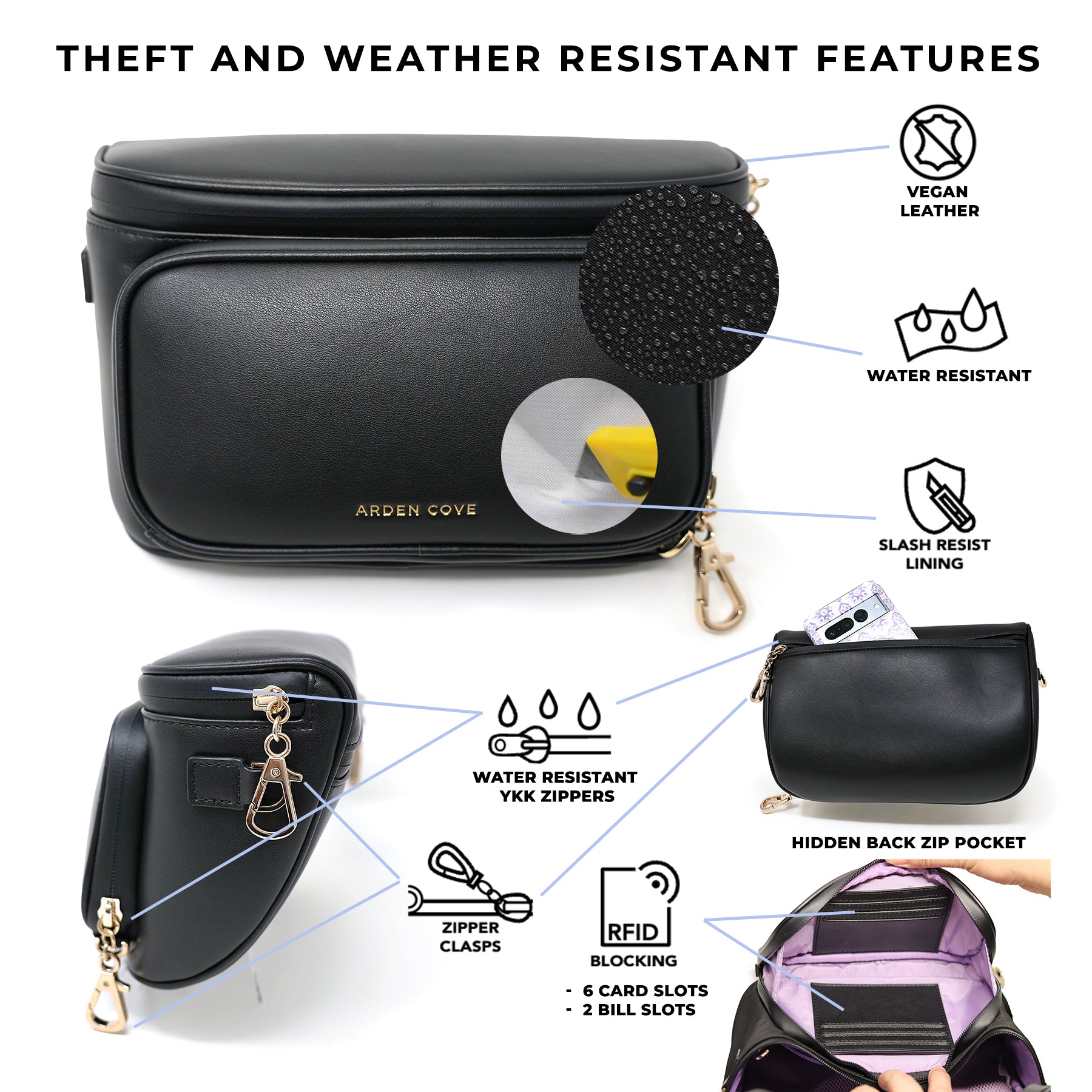 Bum Bag with Locking Clasps Strap、mySite、garagedoors4me