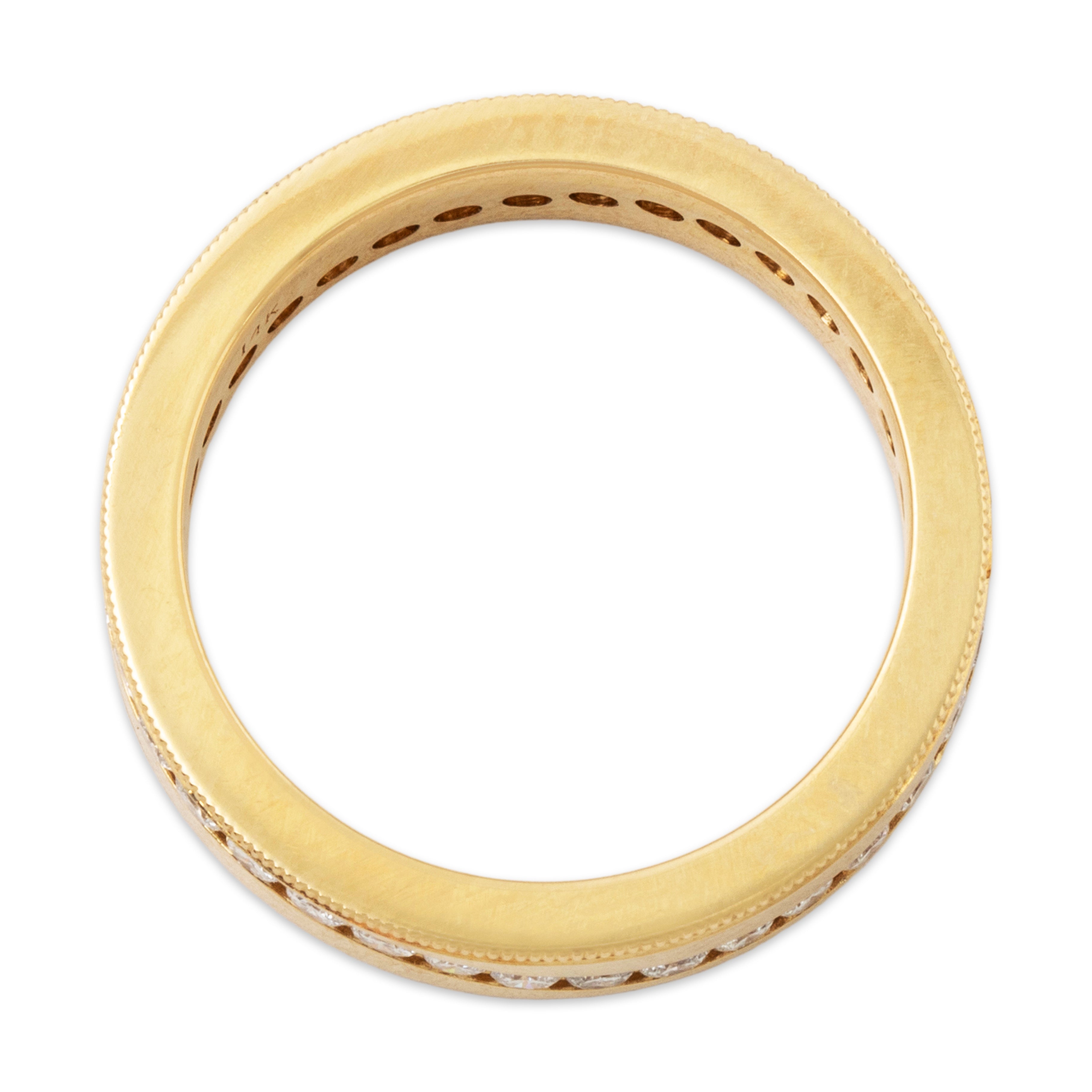 Vintage 14k Yellow Gold .9cttw Diamond Wave of Lights Band Ring 6.25、mySite、hinf8tx79