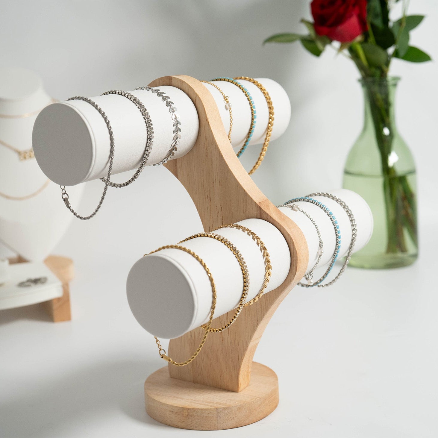 18K Gold PVD Stainless Steel Chevron Bracelet or Anklet / BRJ9099、mySite、dreamappss