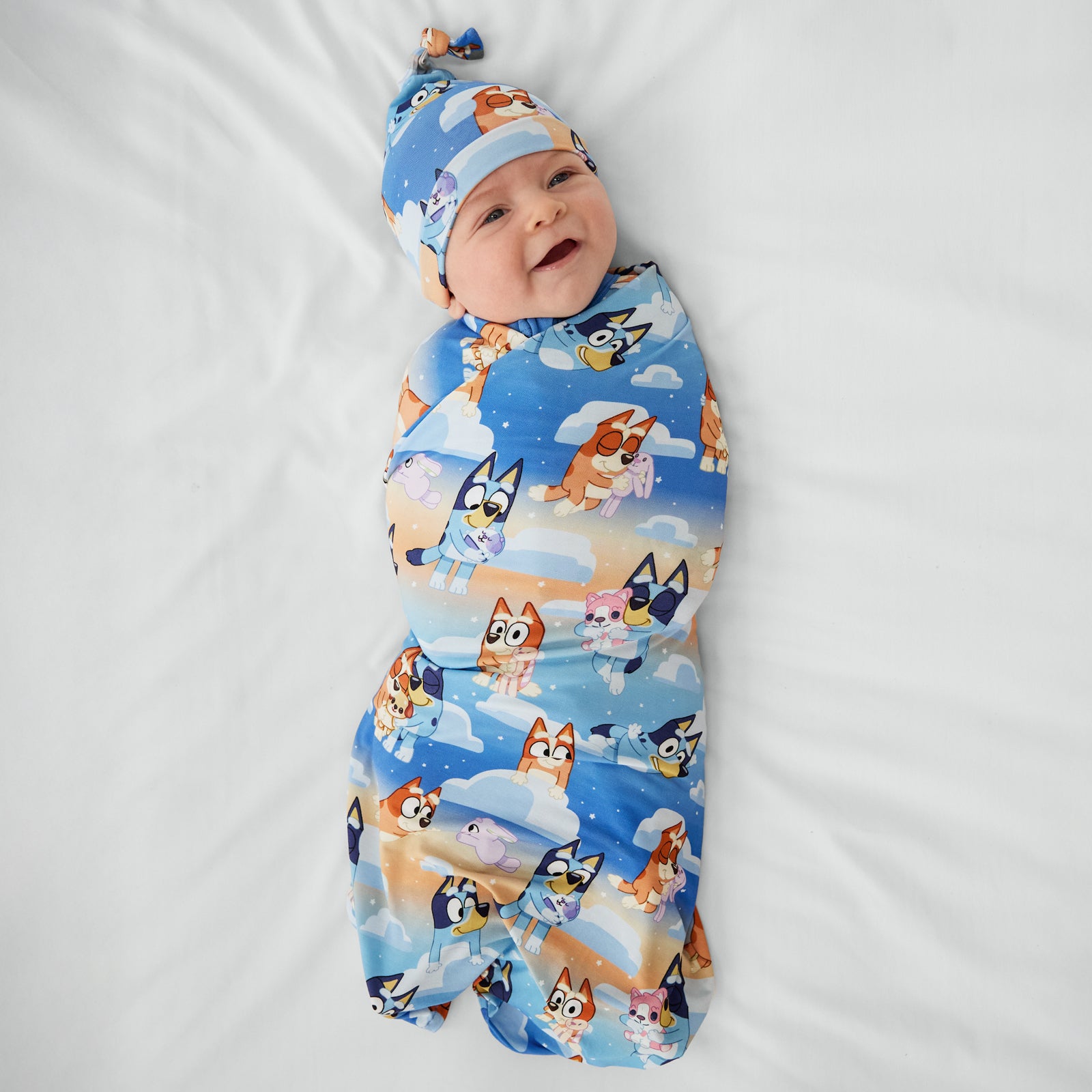 Bluey Blue Sleepytime Swaddle & Hat Set、mySite、layawaytickets