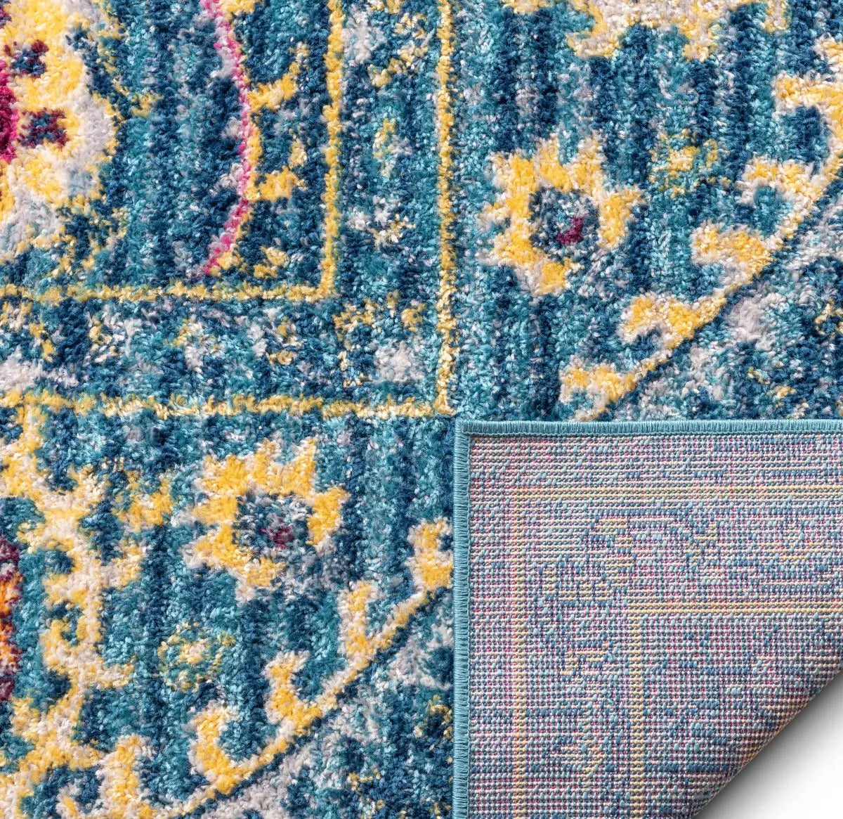 Mae Blue Modern Bohemian 7'10 x 9'10 Rug、mySite、gigharbornorthrealestate