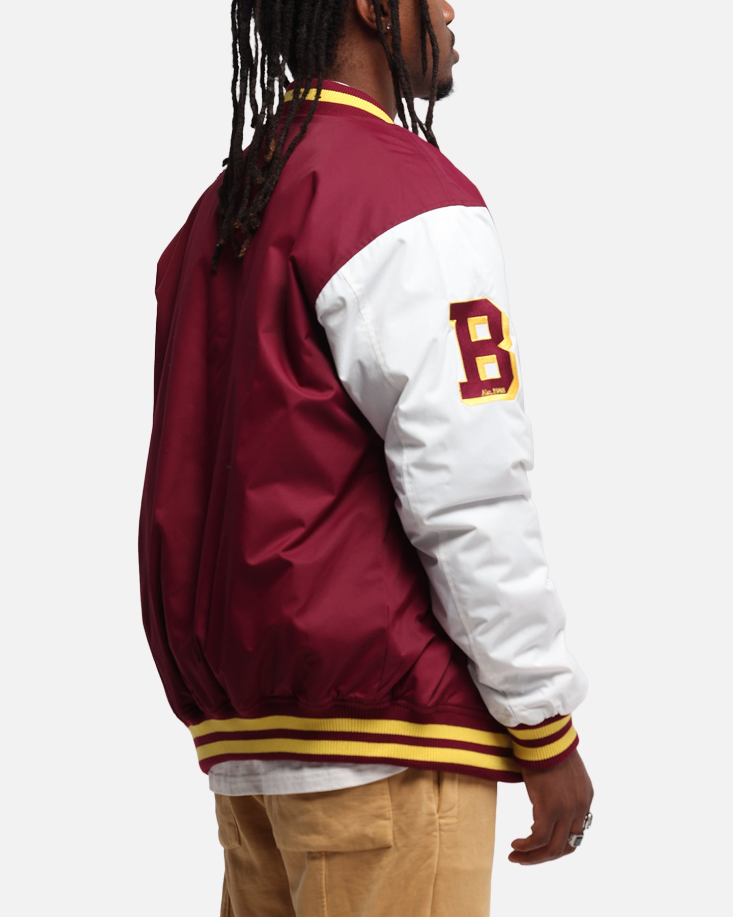 Bleacher Athletic Brisbane Broncos NRL 1908 Baseball Varsity Jacket Official Team Colour、mySite、zt4zffjzw