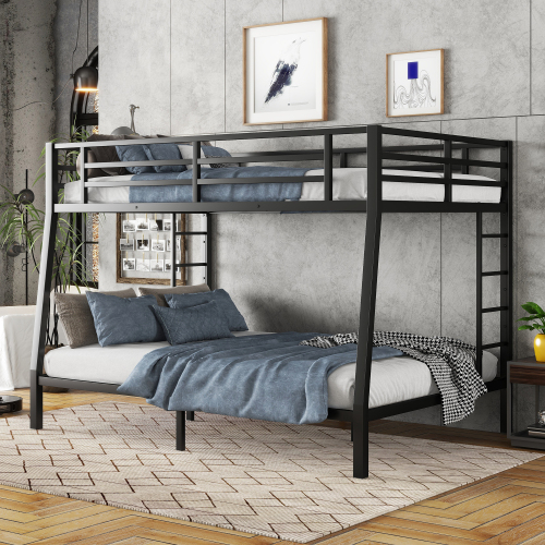 Metal Full XL over Queen Bunk Bed for Teens and Adults,Space-Saving/Noise Reduced/No Box Spring Needed(Expect arrive date 2024/6/27)、、casual