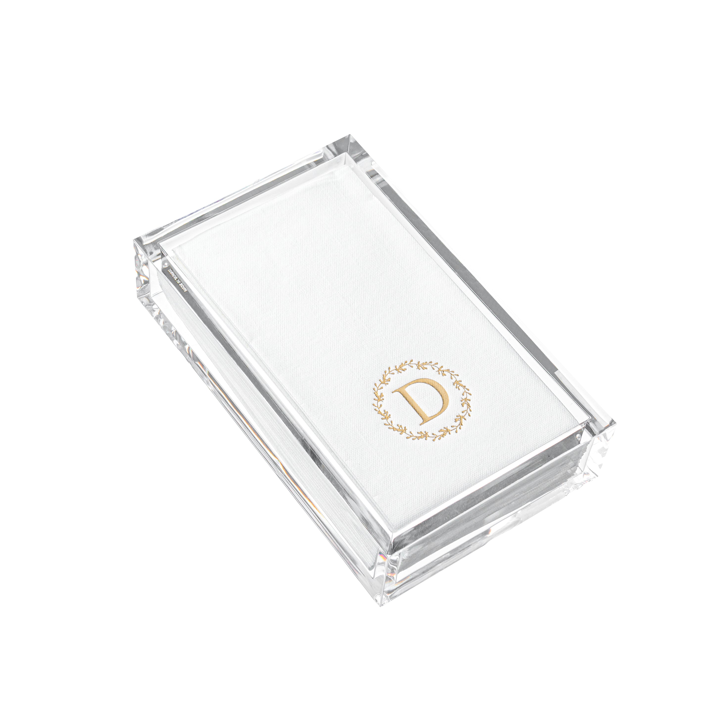  Gold Wreath Napkins With Acrylic Tray Gift Set、mySite、elrpsem3k