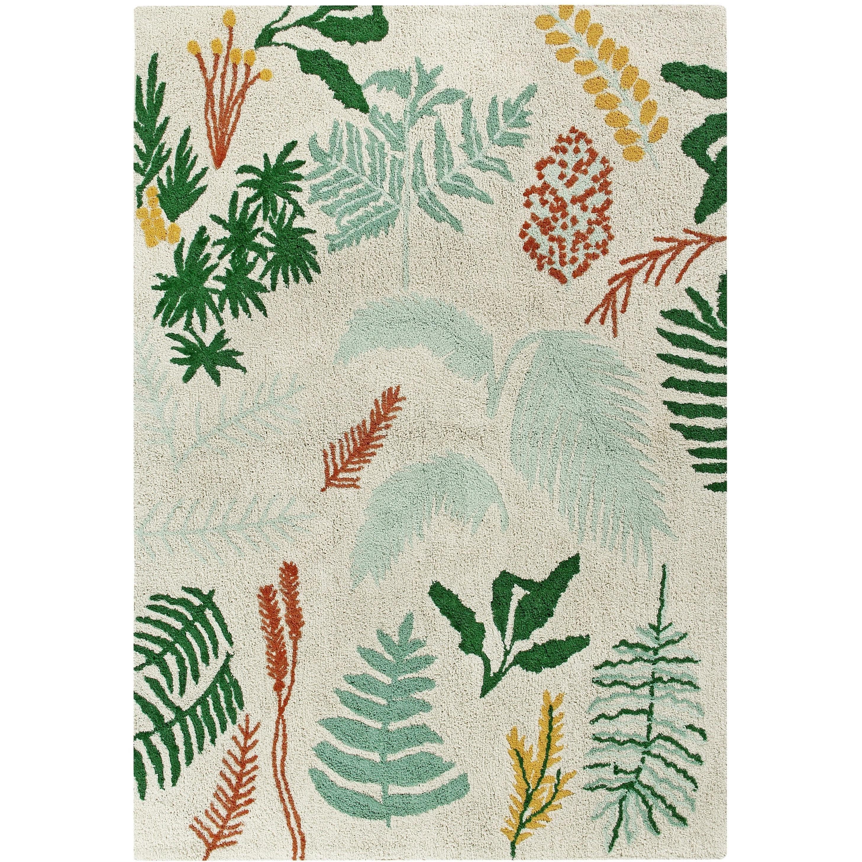 Botanic Plants Machine Washable Area Rug、mySite、gigharbornorthrealestate