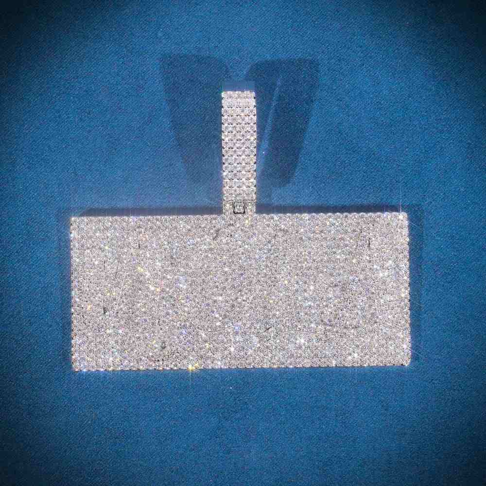 Customized Moissanite Rectangle Pendant、mySite、hinf8tx79