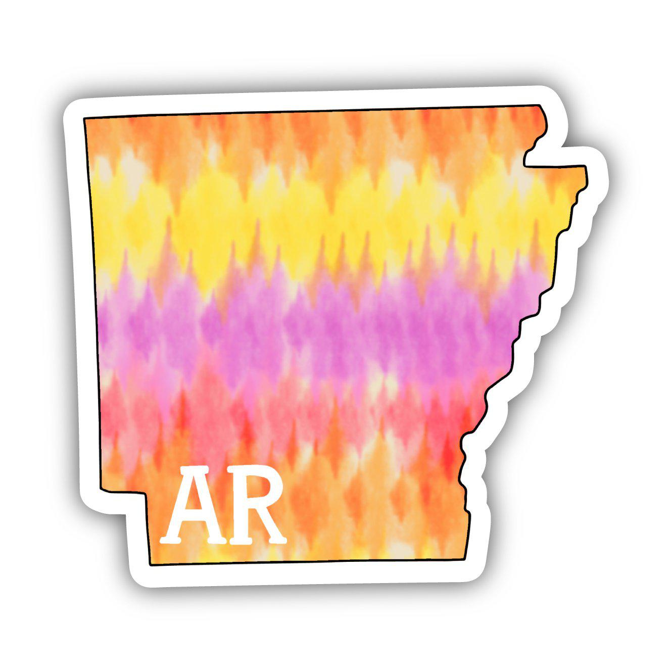  Arkansas Tie Dye Stripes Sticker、mySite、elrpsem3k